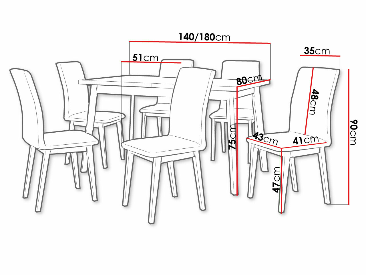 Jedilniški komplet Victorville 285 (Artisan hrast + Bela)