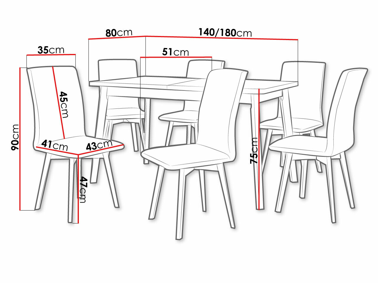 Jedilniški komplet Victorville 290
