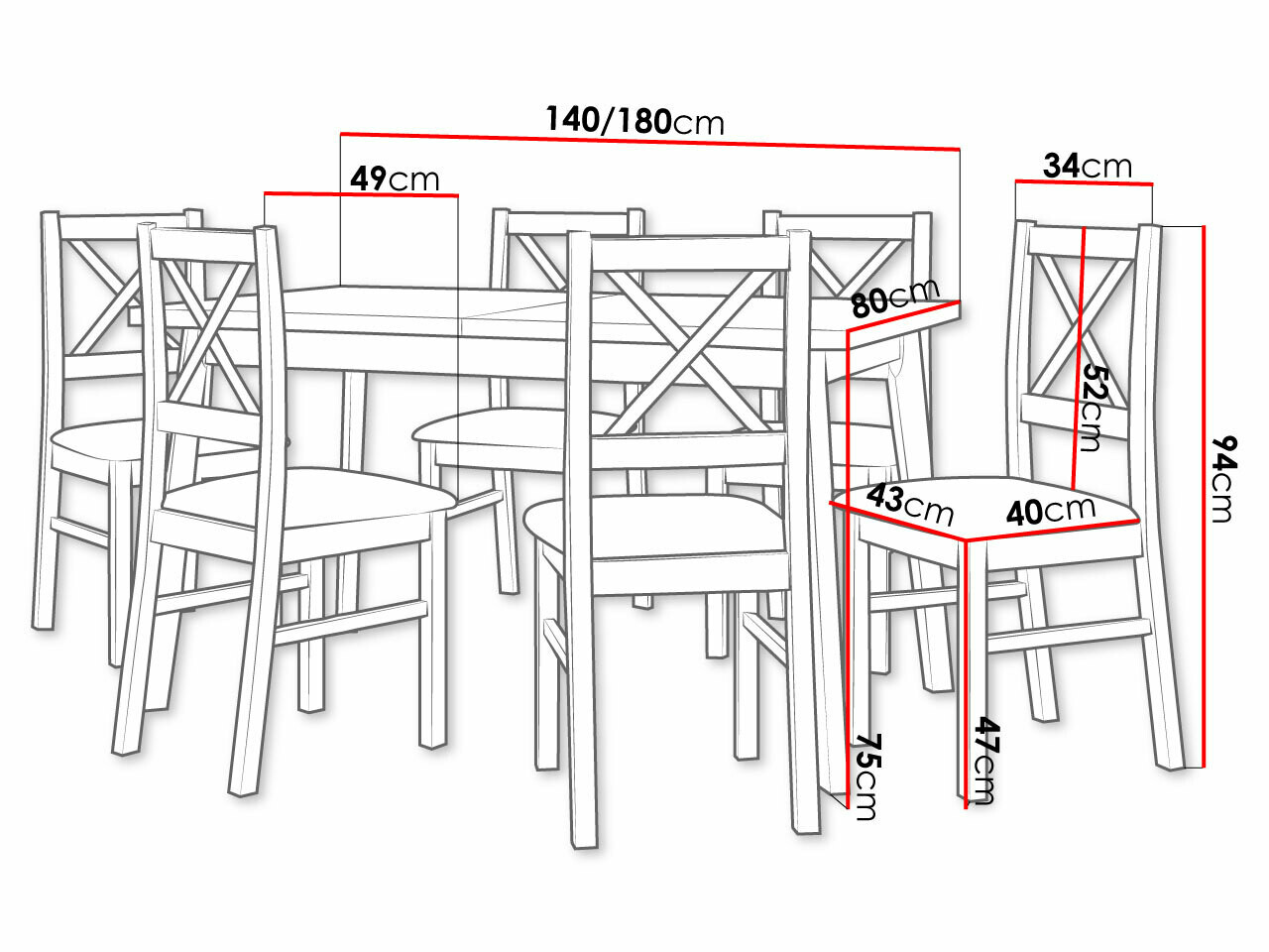 Jedilniški komplet Victorville 298