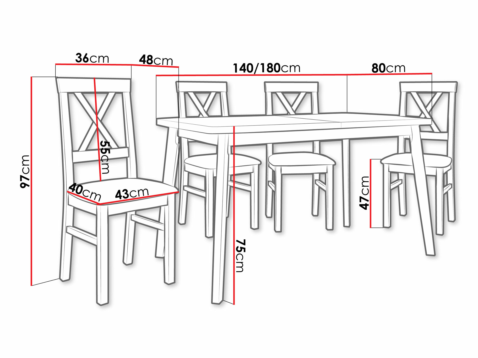 Jedilniški komplet Victorville 373