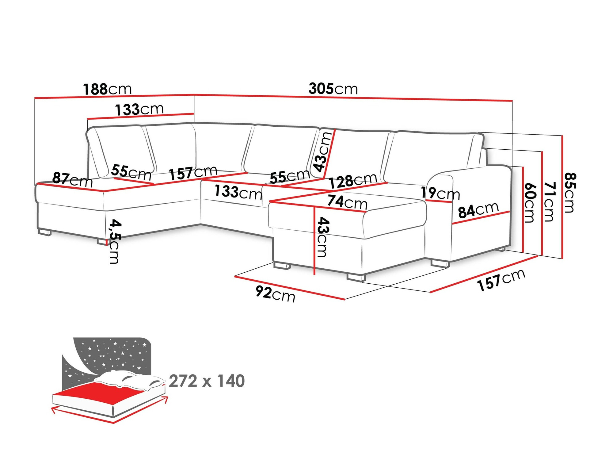 Kotna garnitura Comfivo Flumen (Twist 23)