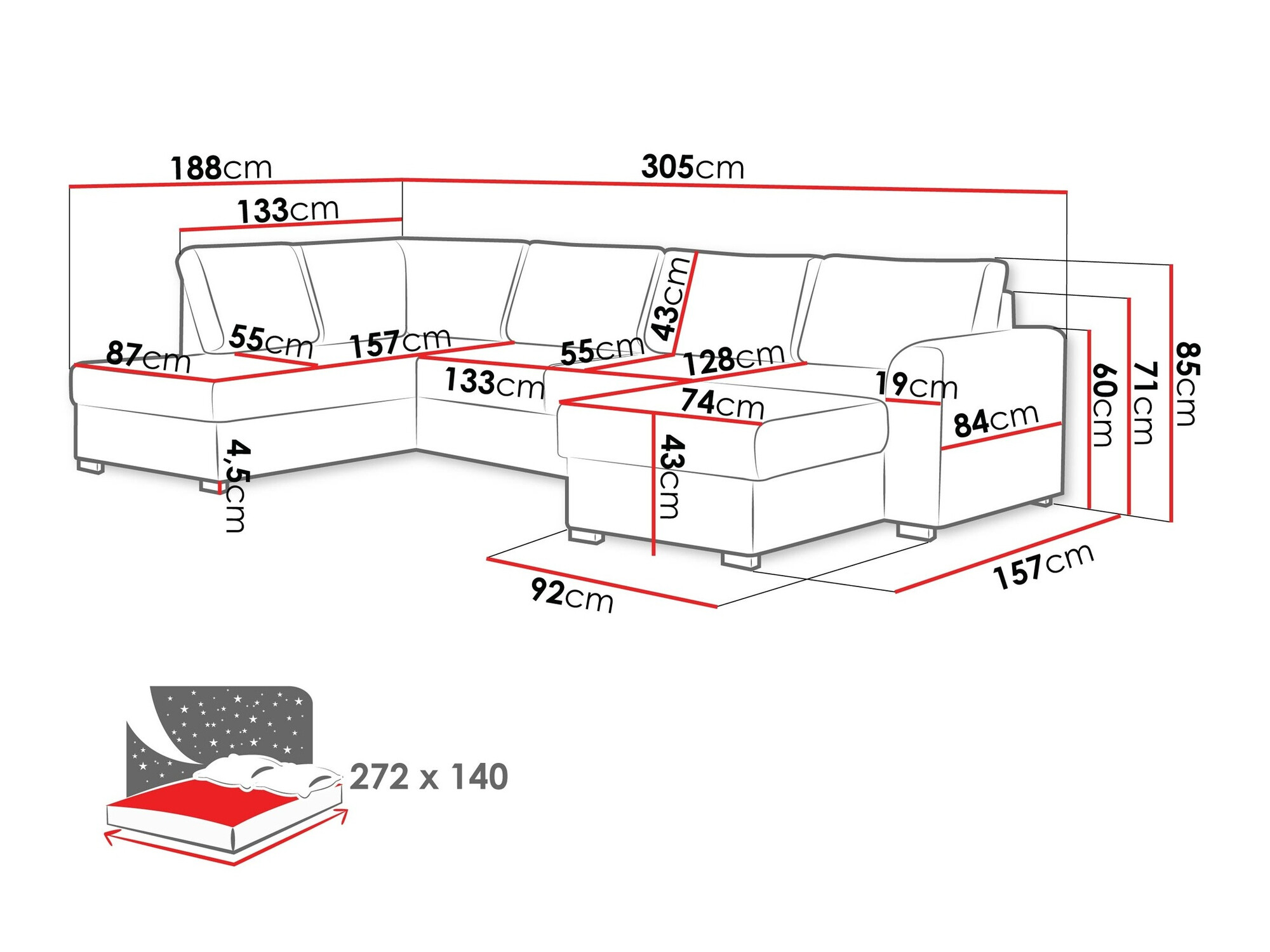 Kotna garnitura Comfivo Flumen (Twist 23)