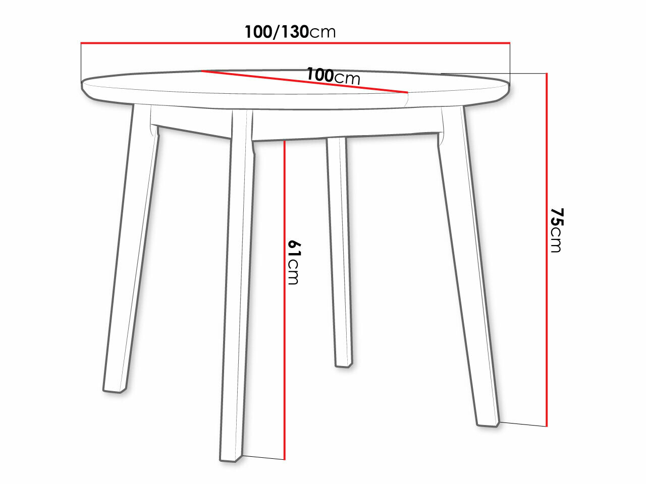 Miza Victorville 184 (Črna)