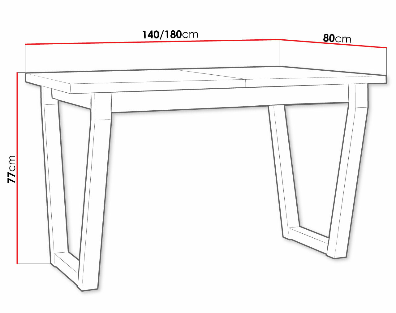 Miza Victorville 301 (Bela + Črna)