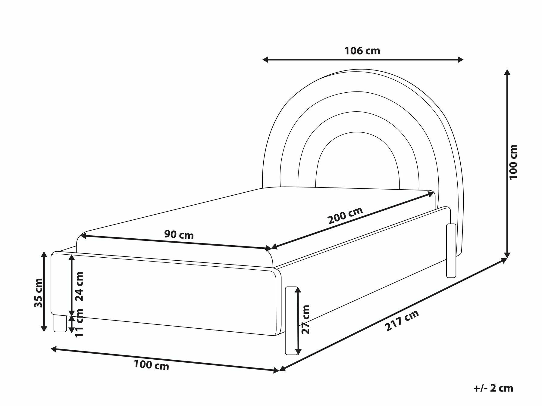 Postelja Berwyn 378 (Svetlo modra)