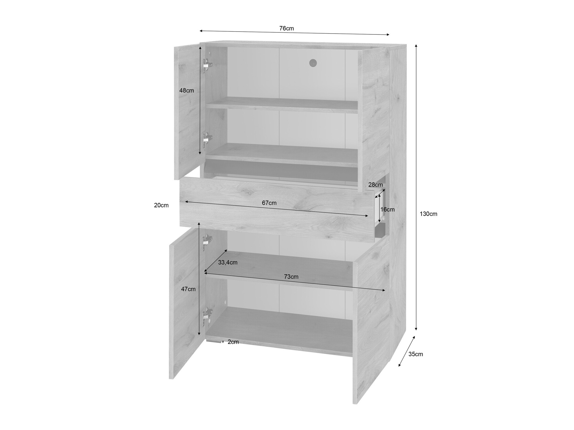 Prostostoječa Kopalniška omarica Soncamu 115