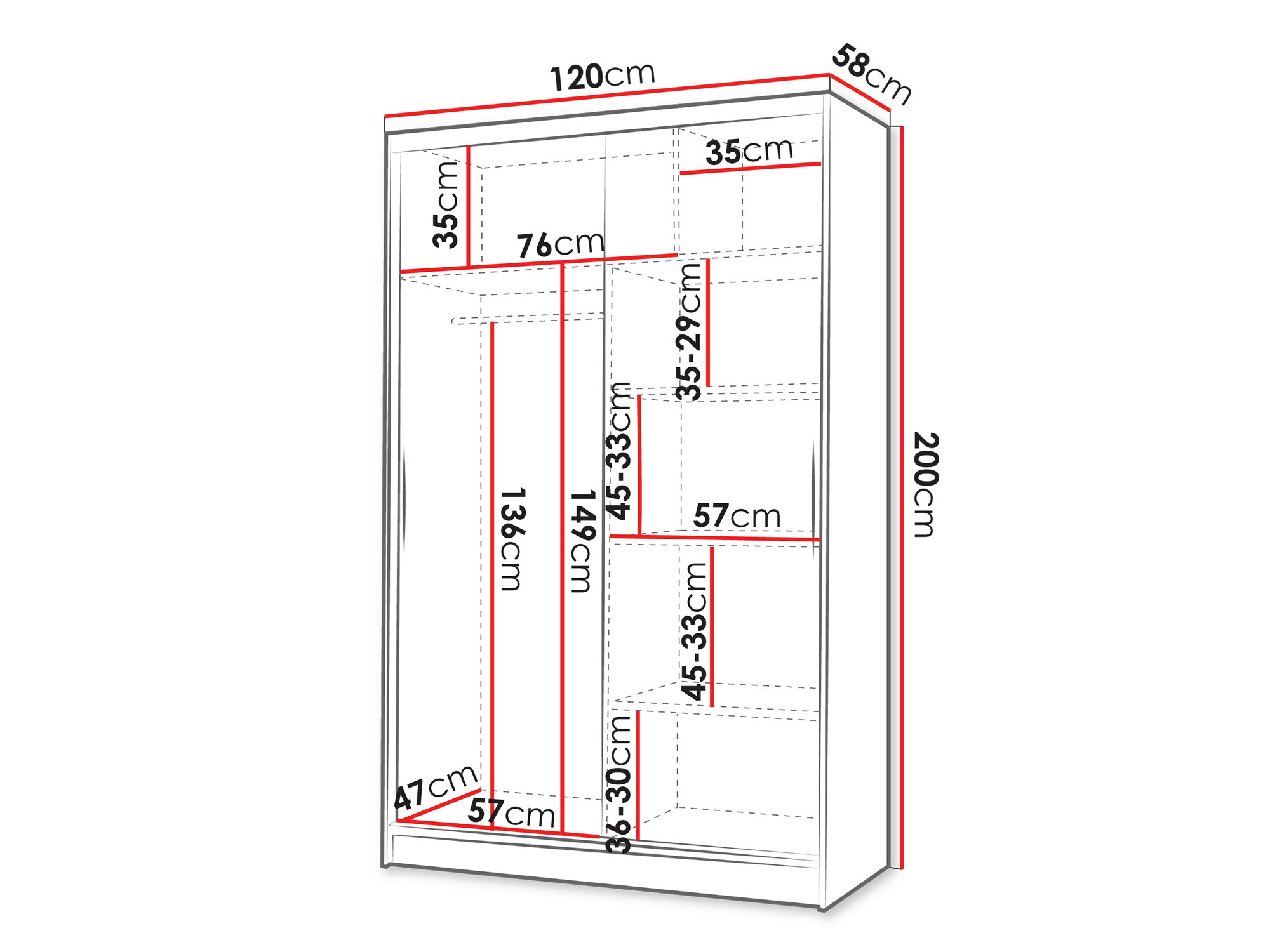 Garderobna omara Closico Salvor IV (Bela + Artisan hrast)