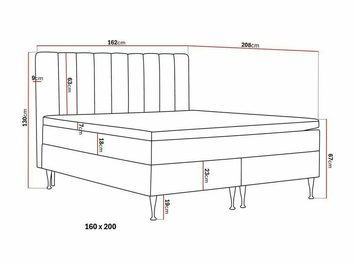 Boxspring postelja Seattle 205 (Verita 11)