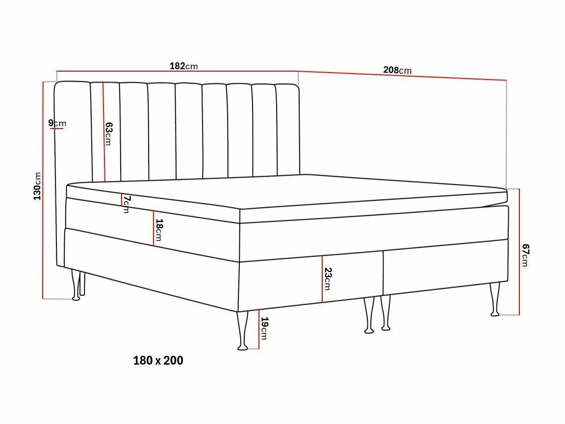 Boxspring postelja Seattle 205 (Verita 98)