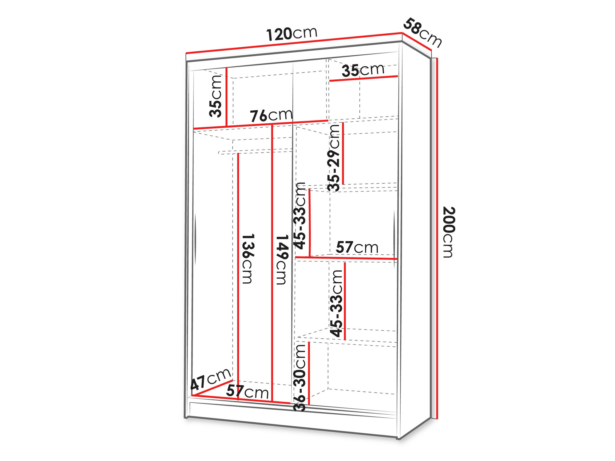 Garderobna omara Closico 147 (Sonoma hrast)