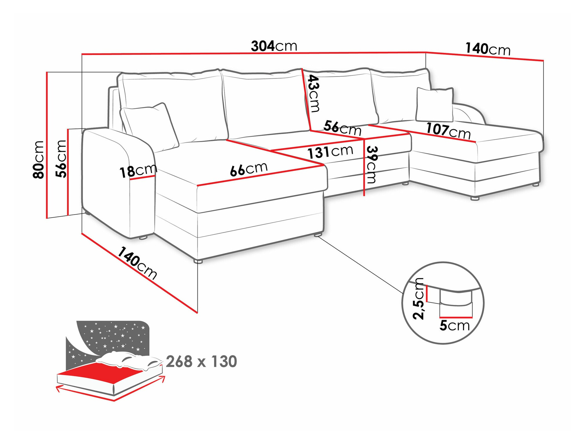 Kotna garnitura Comfivo 297 (Manila 18 + Manila 16)