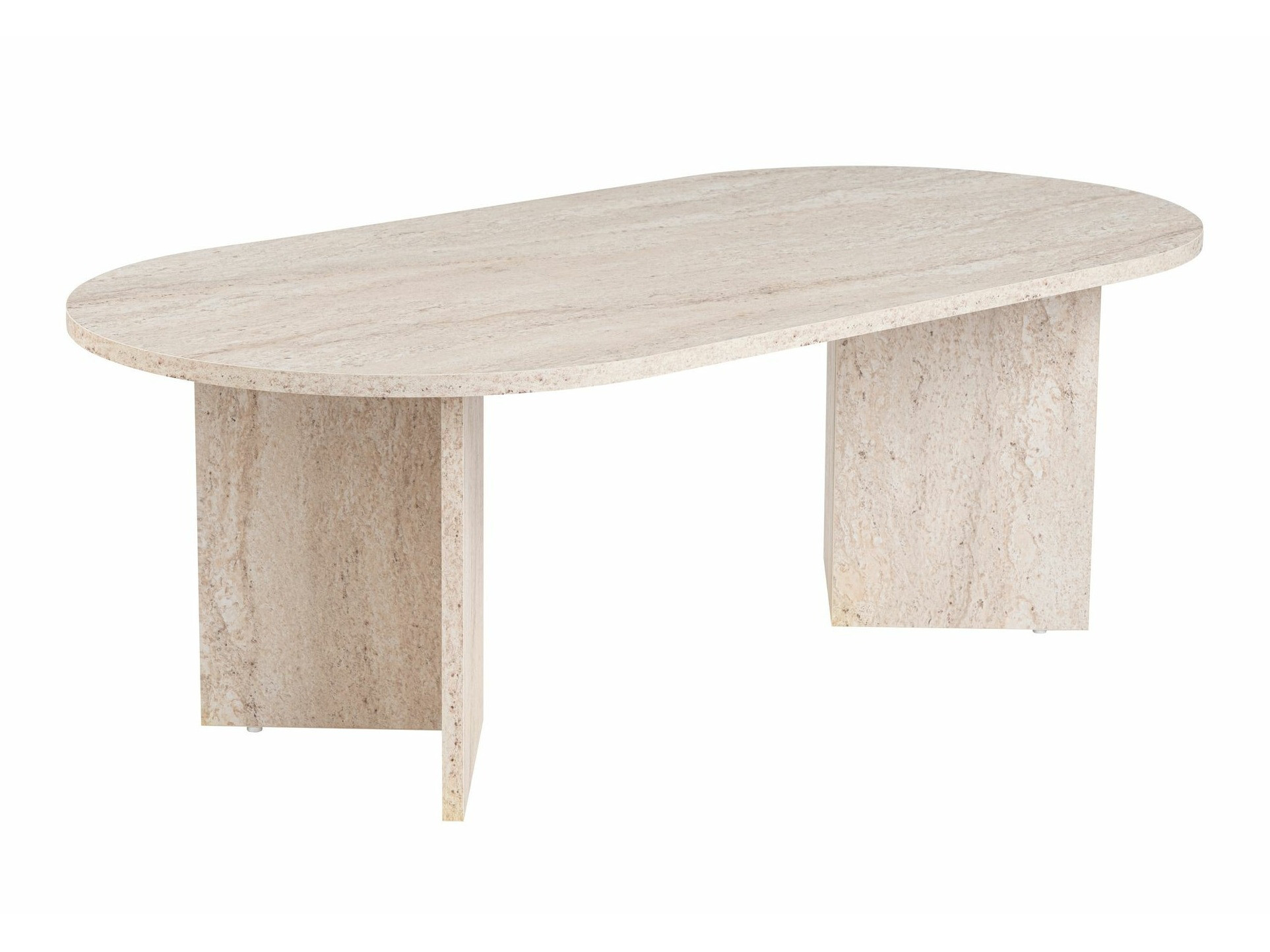 Klubska mizica Novato 111 (Svetel travertin)