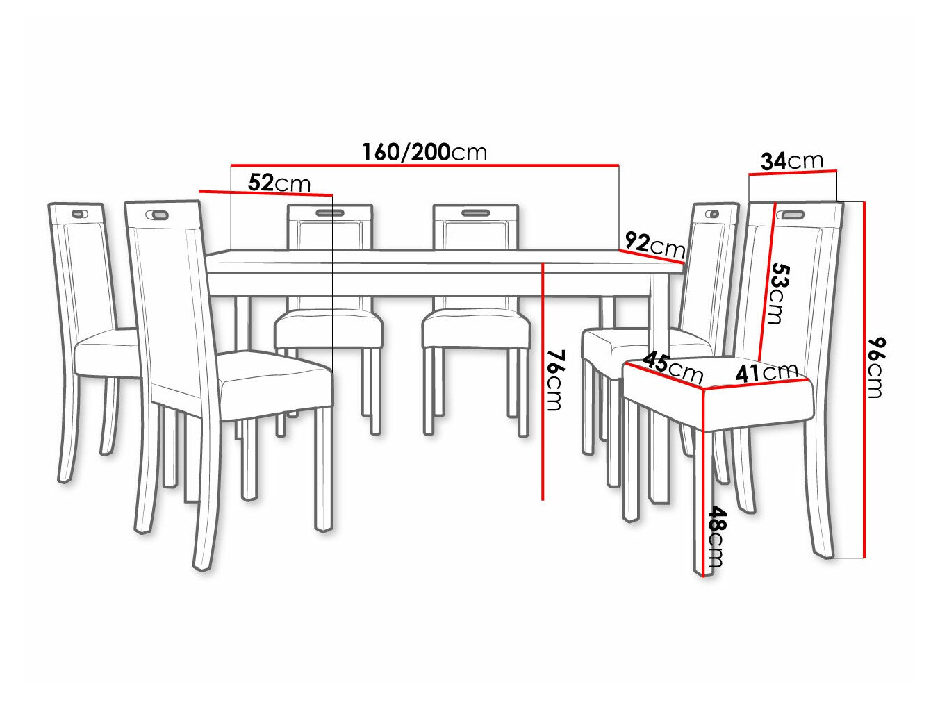 Jedilniški komplet Victorville 308 (Sonoma hrast)
