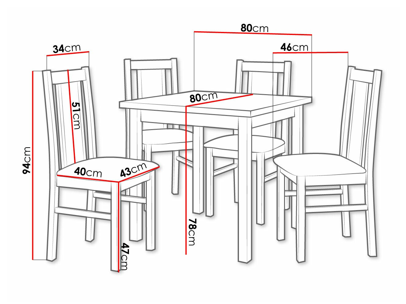 Jedilniški komplet Victorville 310 (Sonoma hrast)