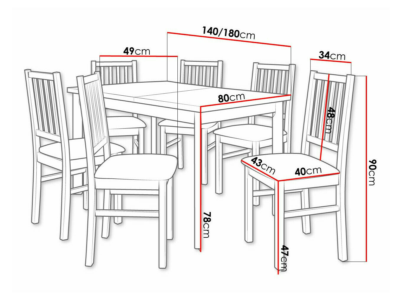 Jedilniški komplet Victorville 320 (Sonoma hrast)