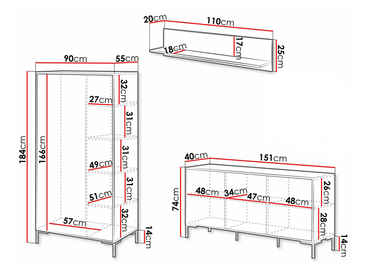 Komplet za dnevno sobo Etrfelu 111