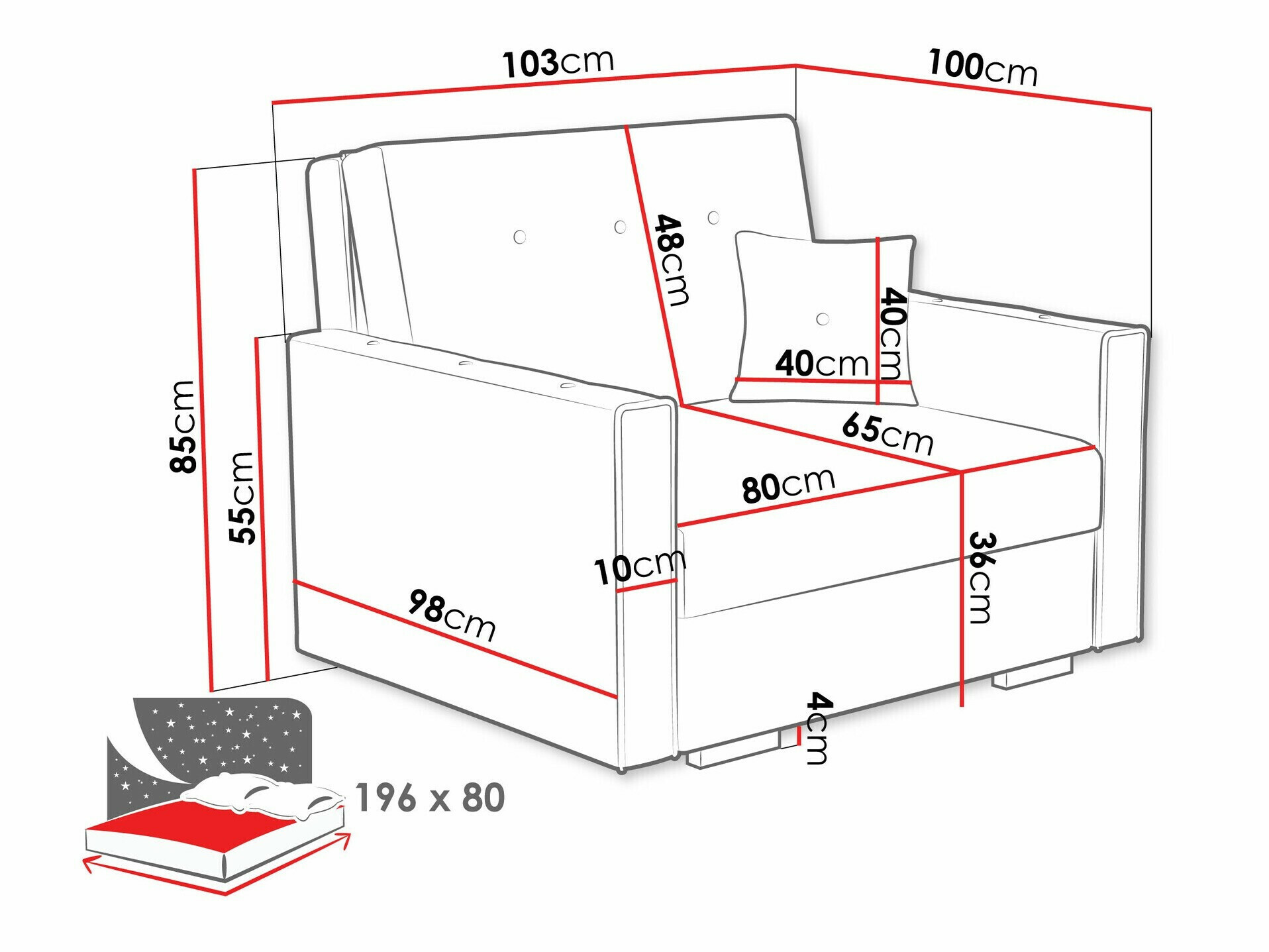 Fotelj Caelrin I (Coral 75)