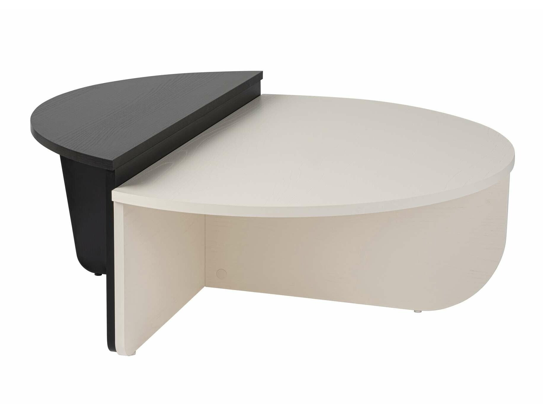 Komplet klubskih mizic Novato 100 (Krema + Črna)