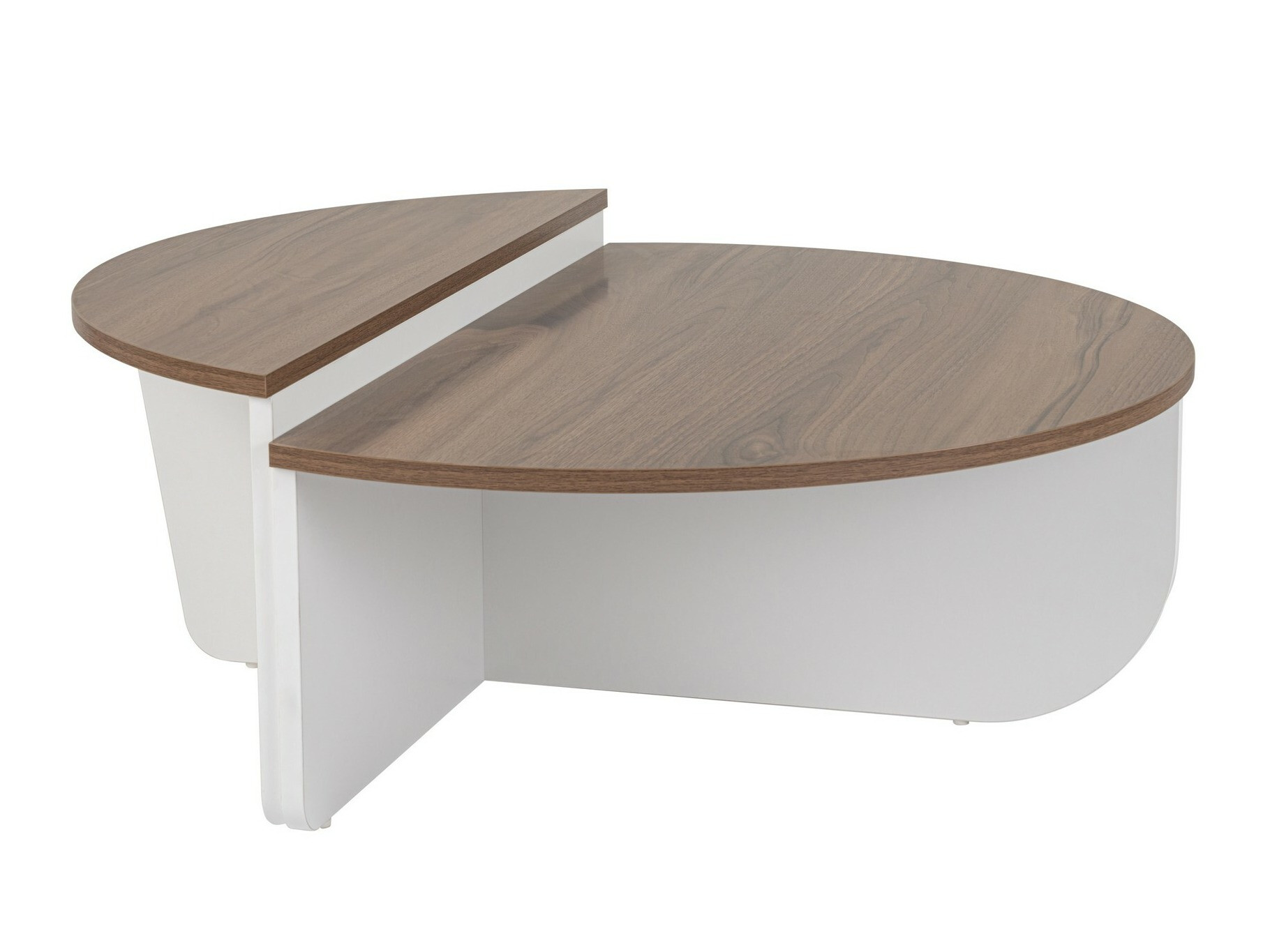 Komplet klubskih mizic Novato 100 (Oreh + Bela)
