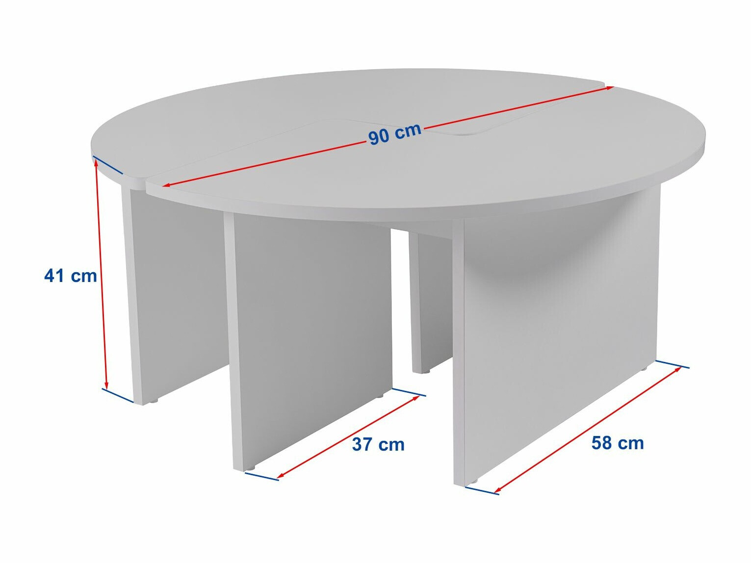 Komplet klubskih mizic Novato 114 (Beton)