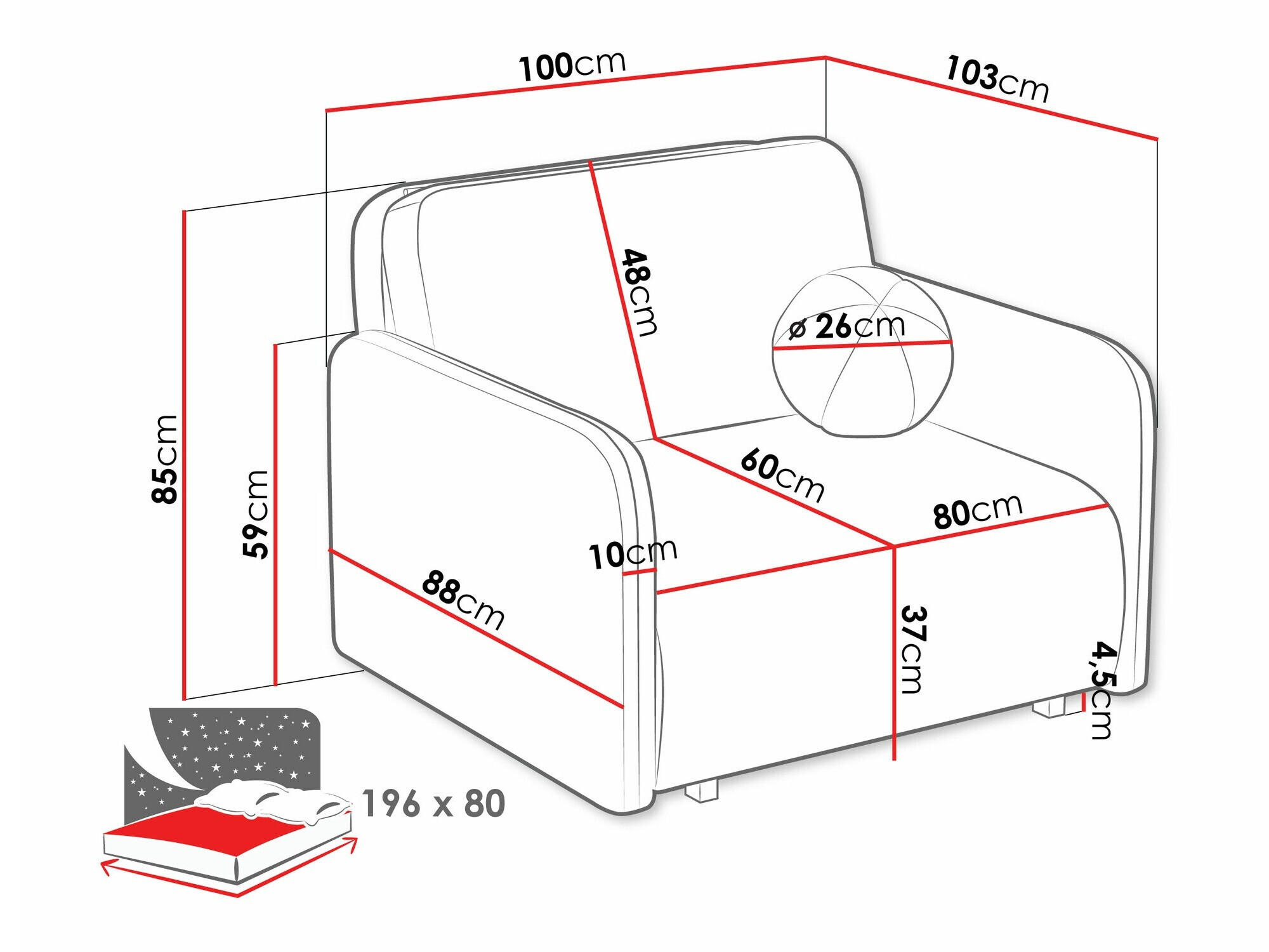 Fotelj Columbus 240 (Velo 635)