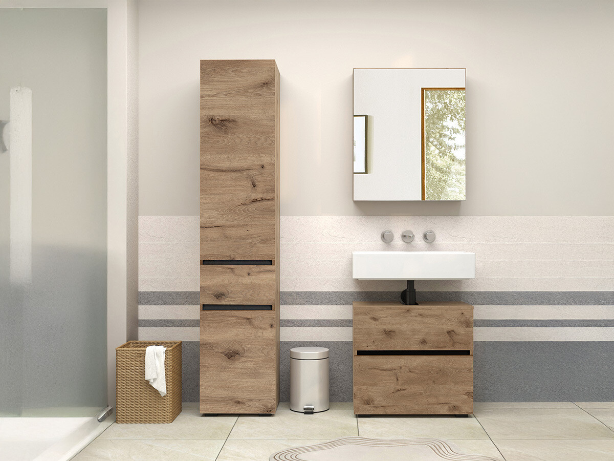 Prostostoječa Kopalniška omarica Soncamu 106 (Hrast)