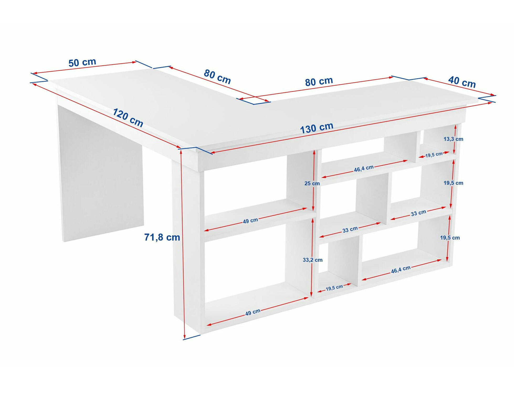 Kotna pisalna miza Asheboro 170