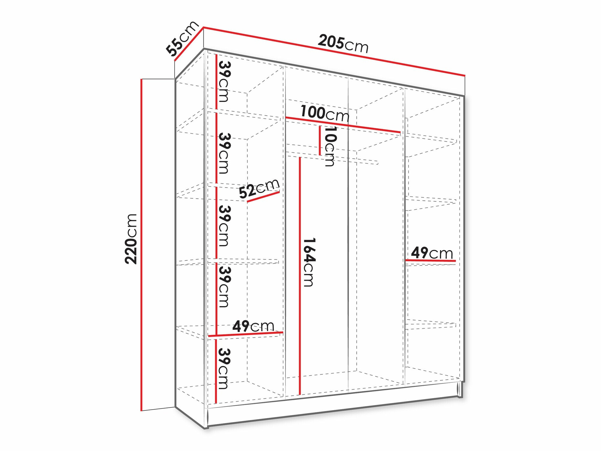 Garderobna omara Lunole 107 (Kašmir)