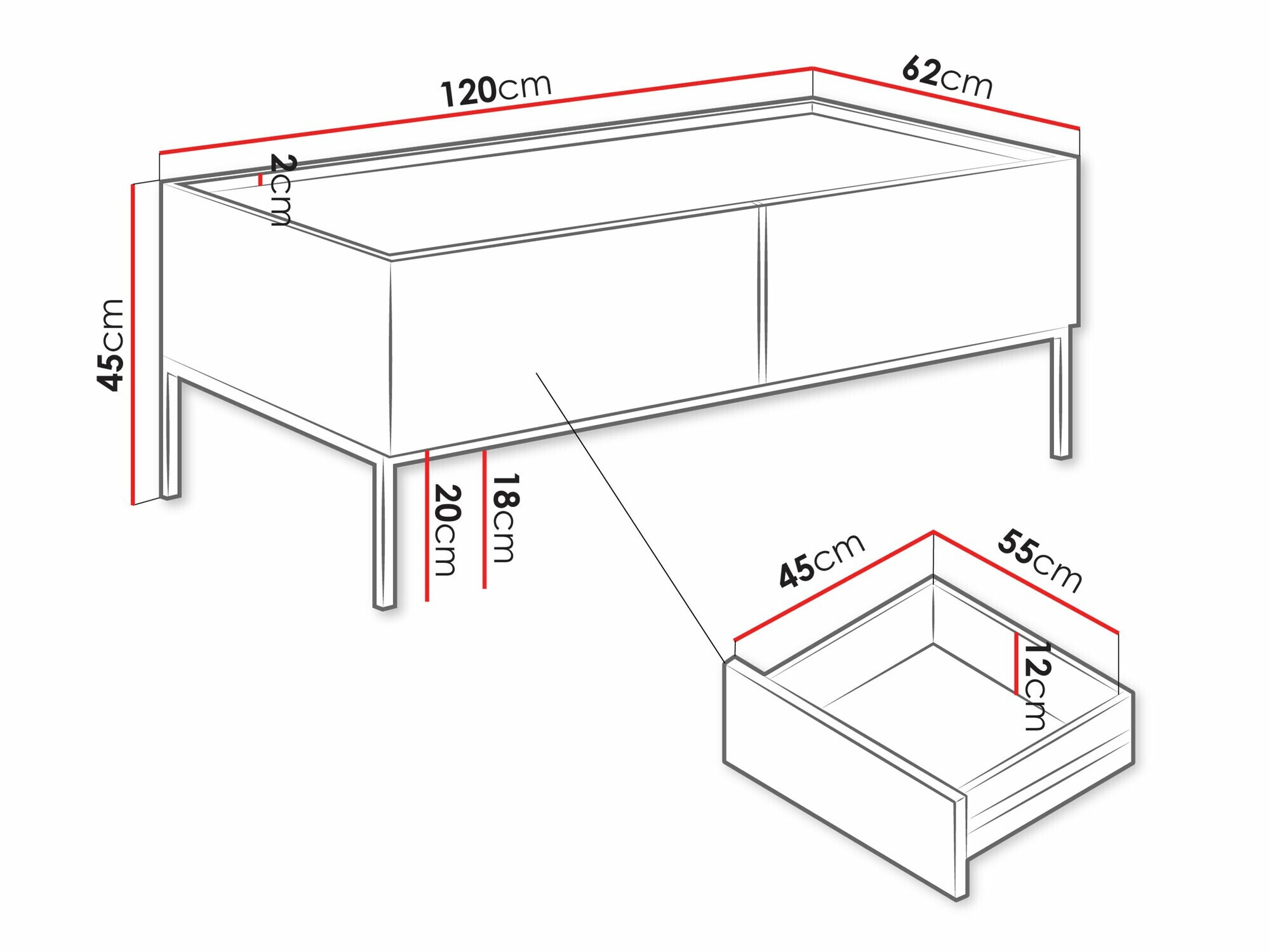 Klubska mizica Lunole 104 (Kašmir)