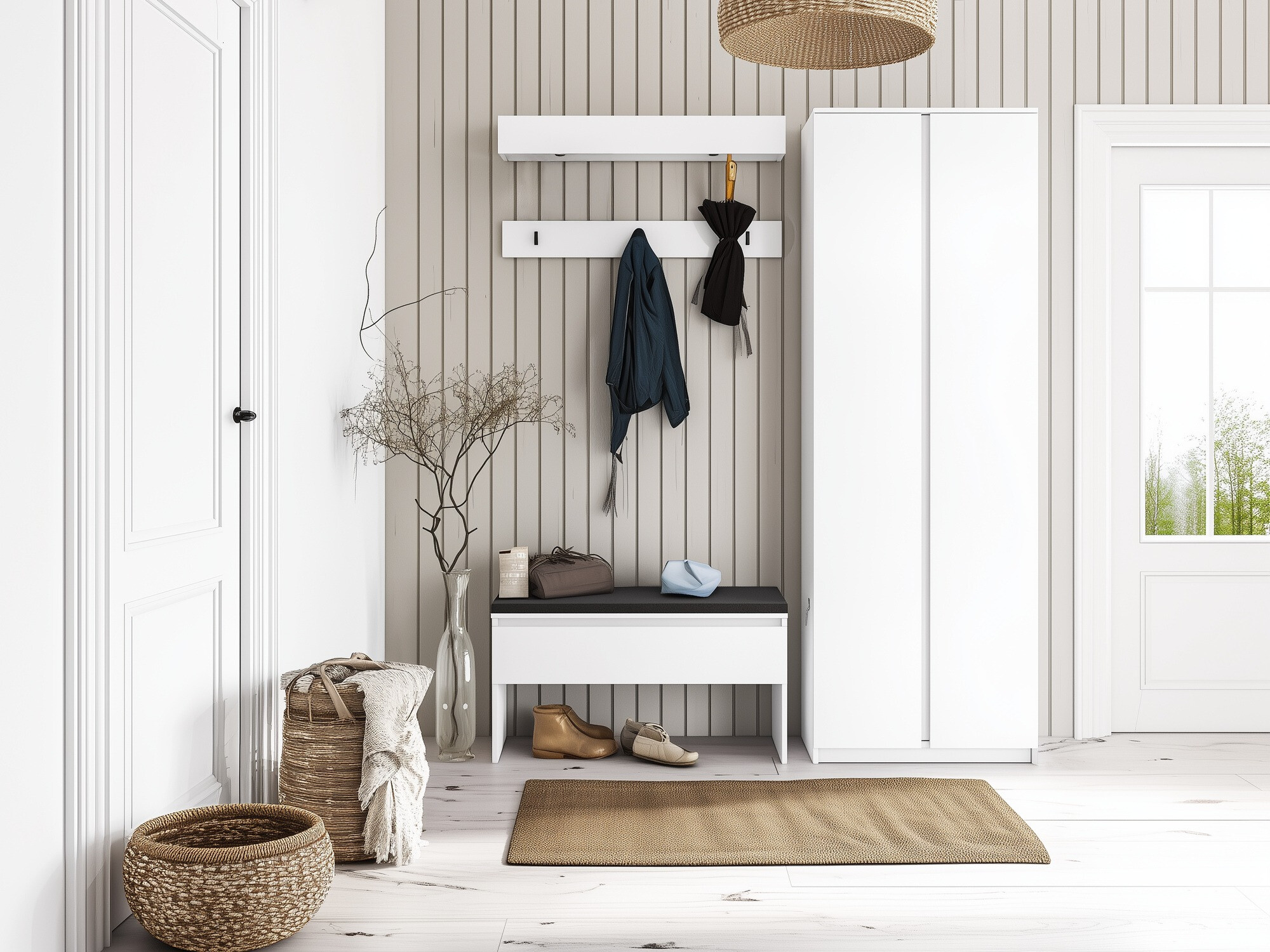 Obešalnik Lorcama 103 (Bela)