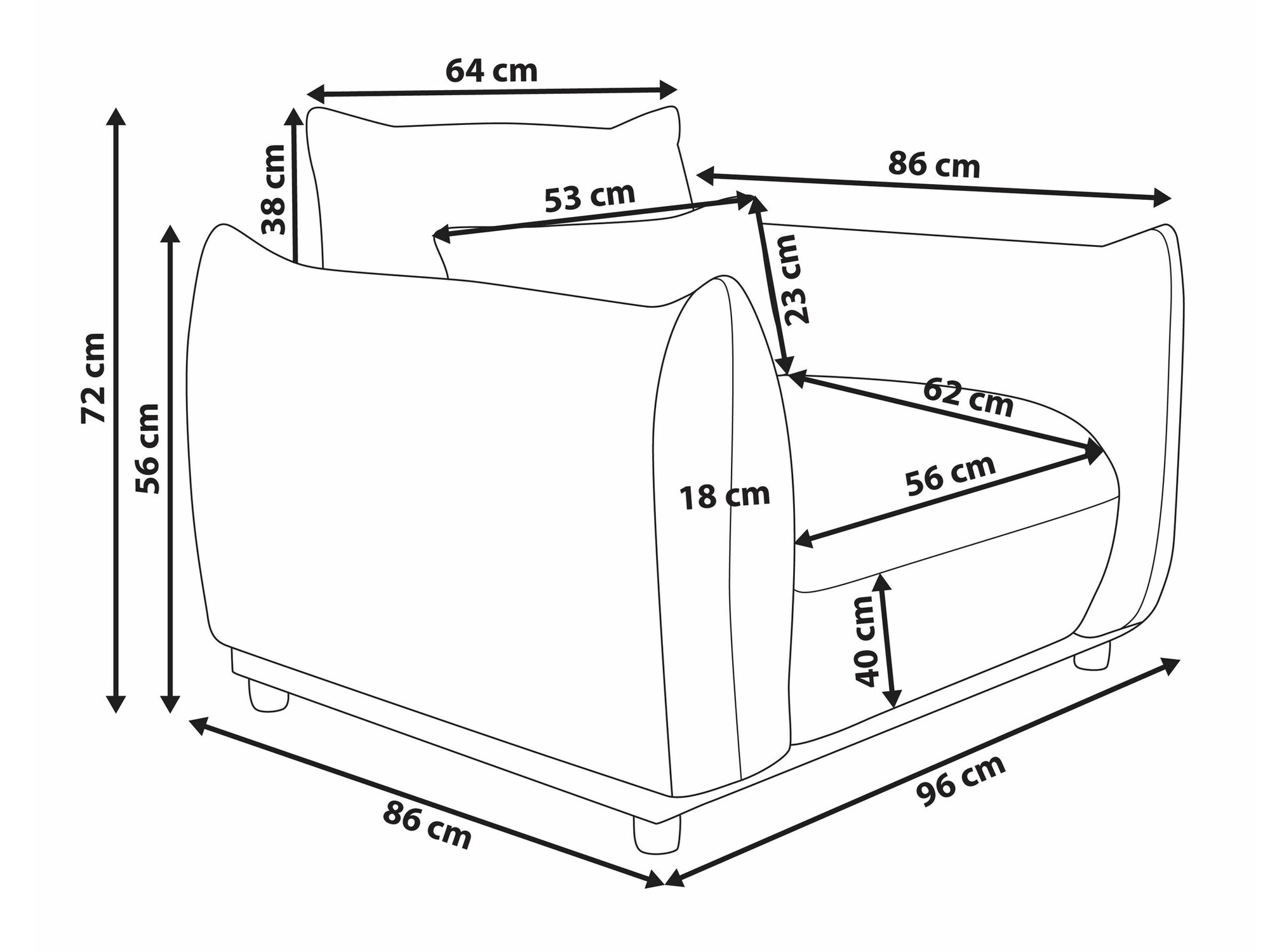 Fotelj Berwyn 2547 (Krema)