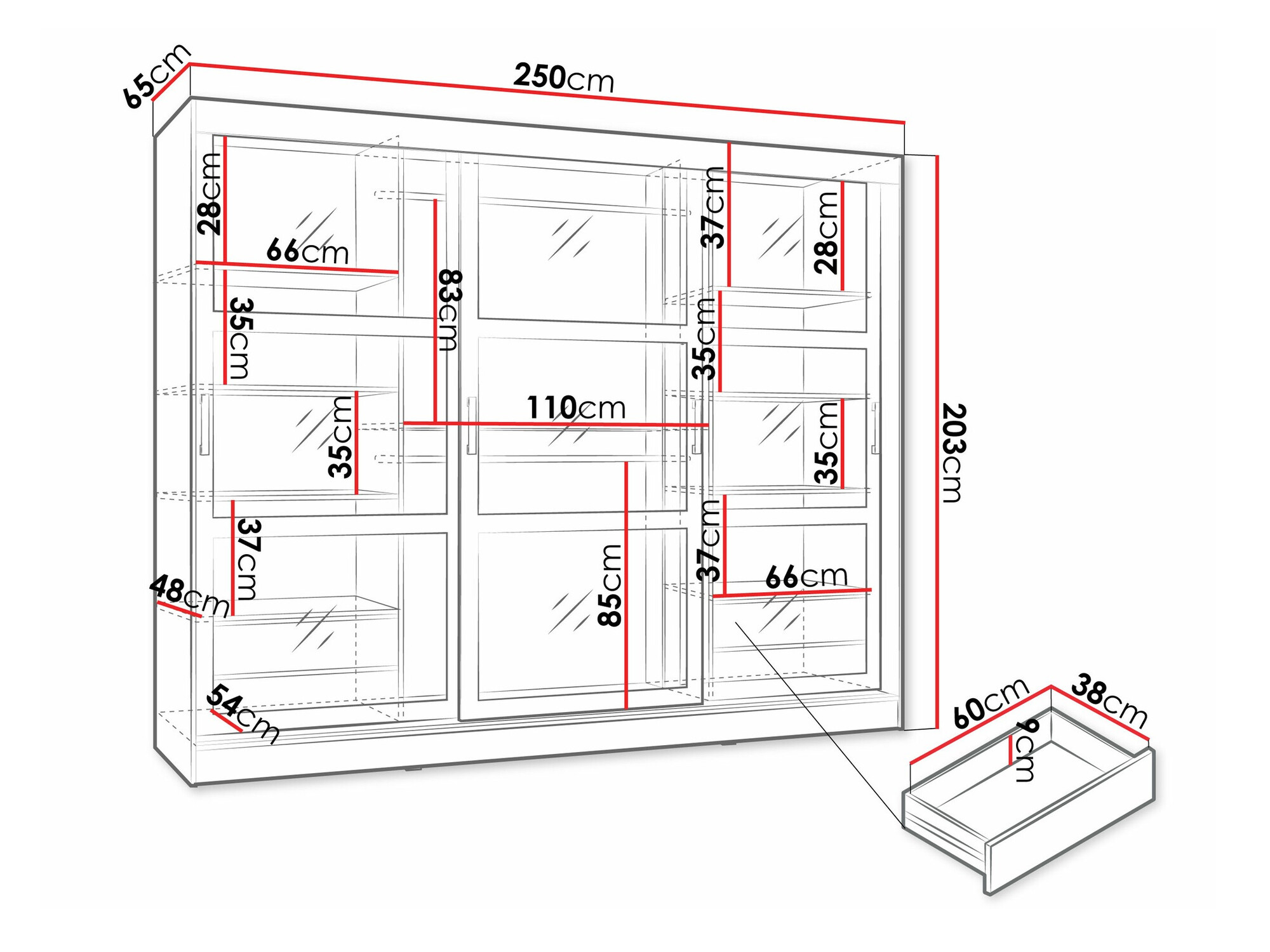Garderobna omara Comfivo Opus (Črna)