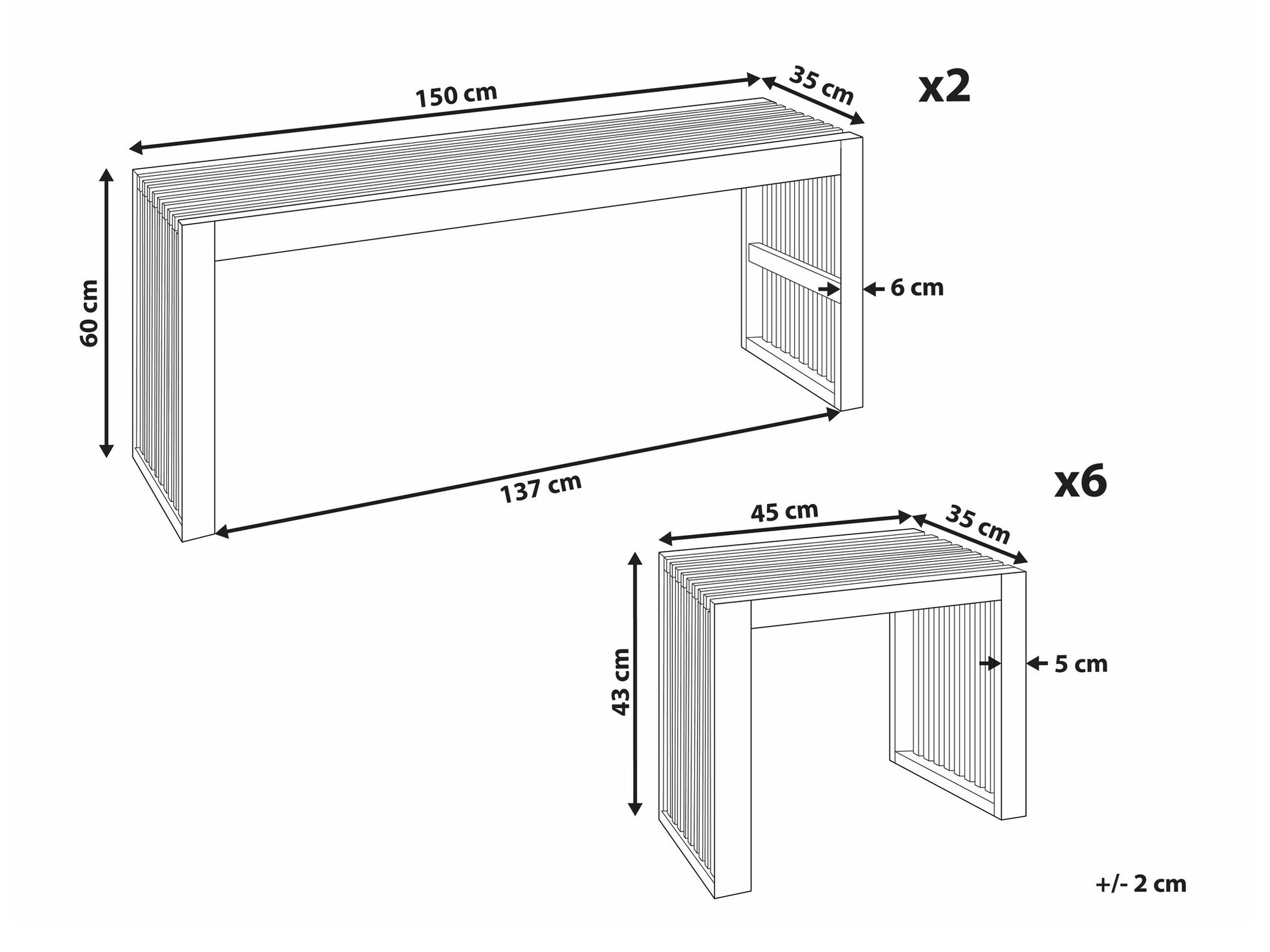 Komplet mize in stolov Berwyn 2544