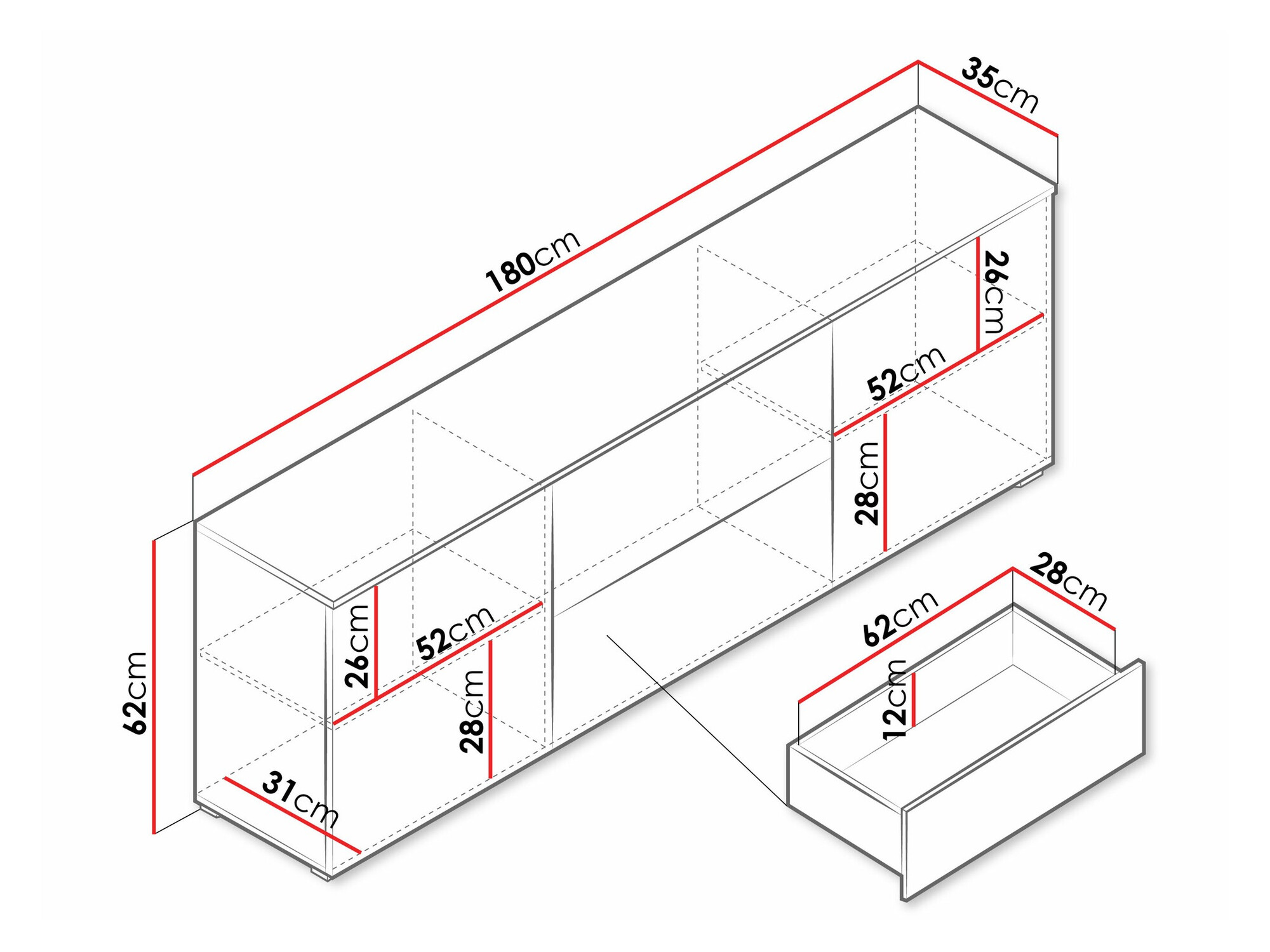 TV-omarica Sarasota 190 (Grafit)
