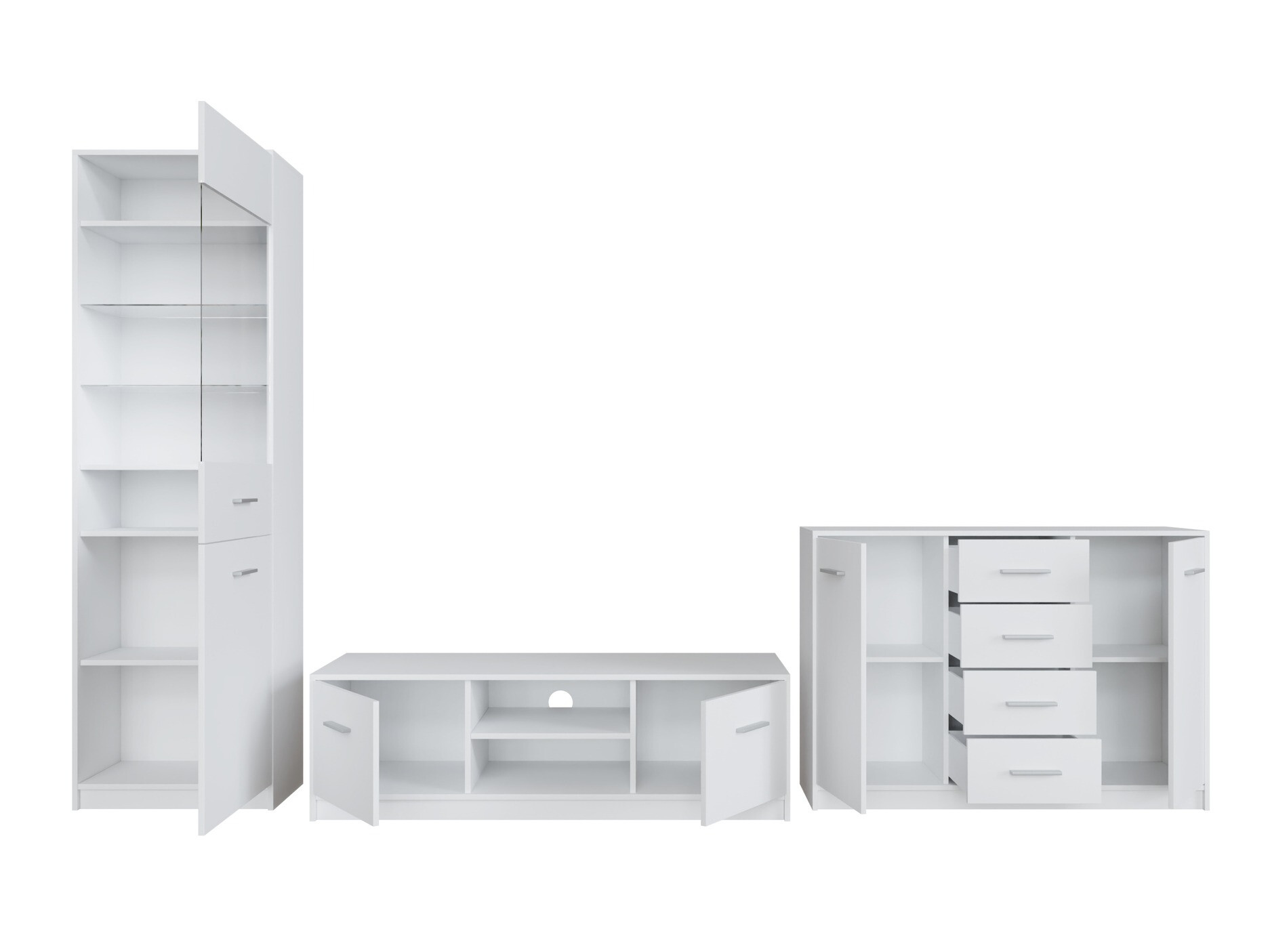 Komplet za dnevno sobo Novsore 162 (Bela)