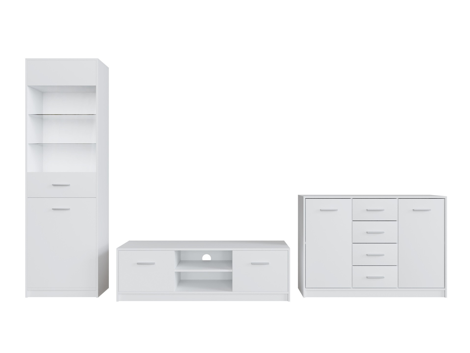 Komplet za dnevno sobo Novsore 162 (Bela)