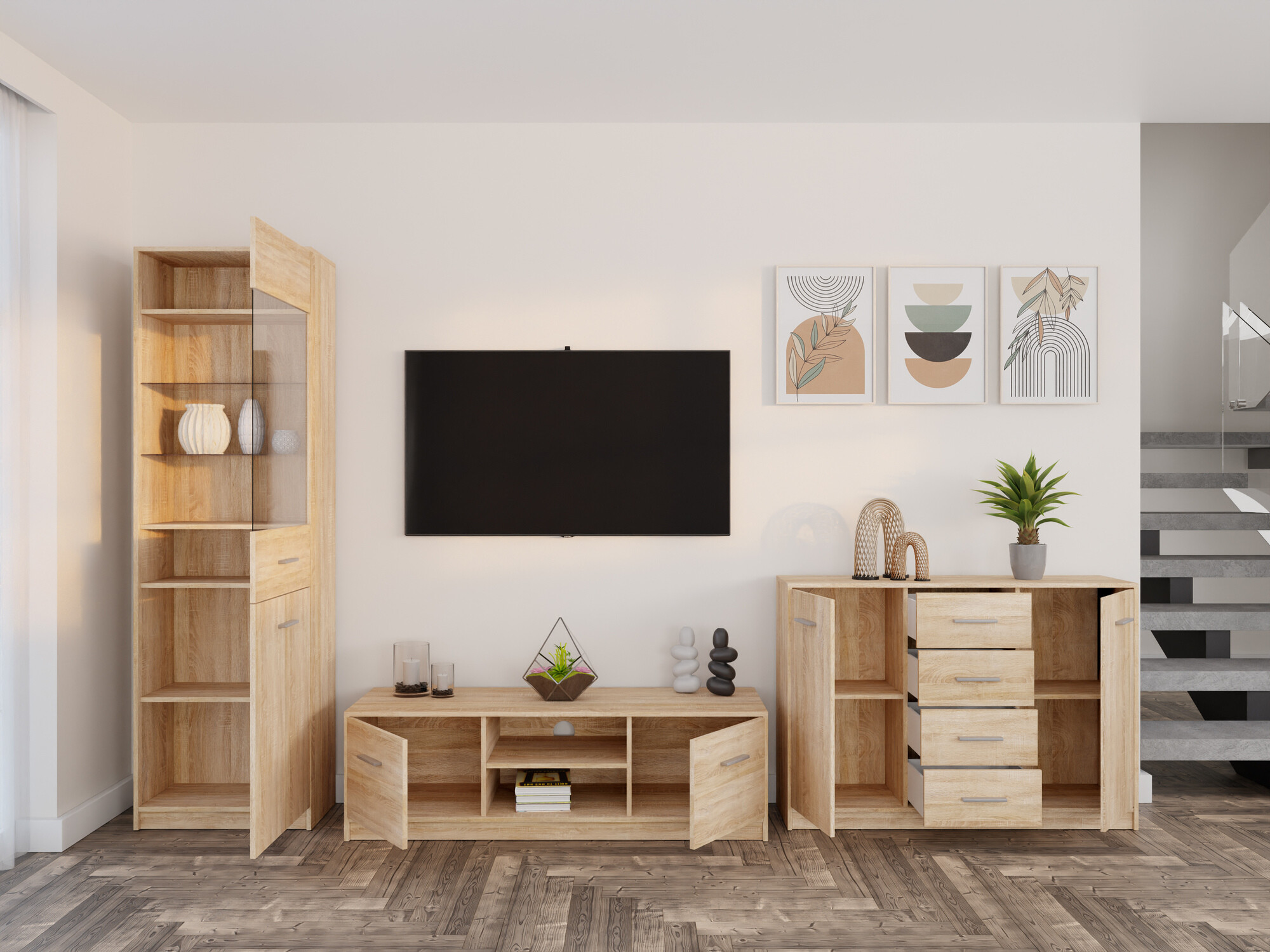 Komplet za dnevno sobo Novsore 162 (Sonoma hrast)