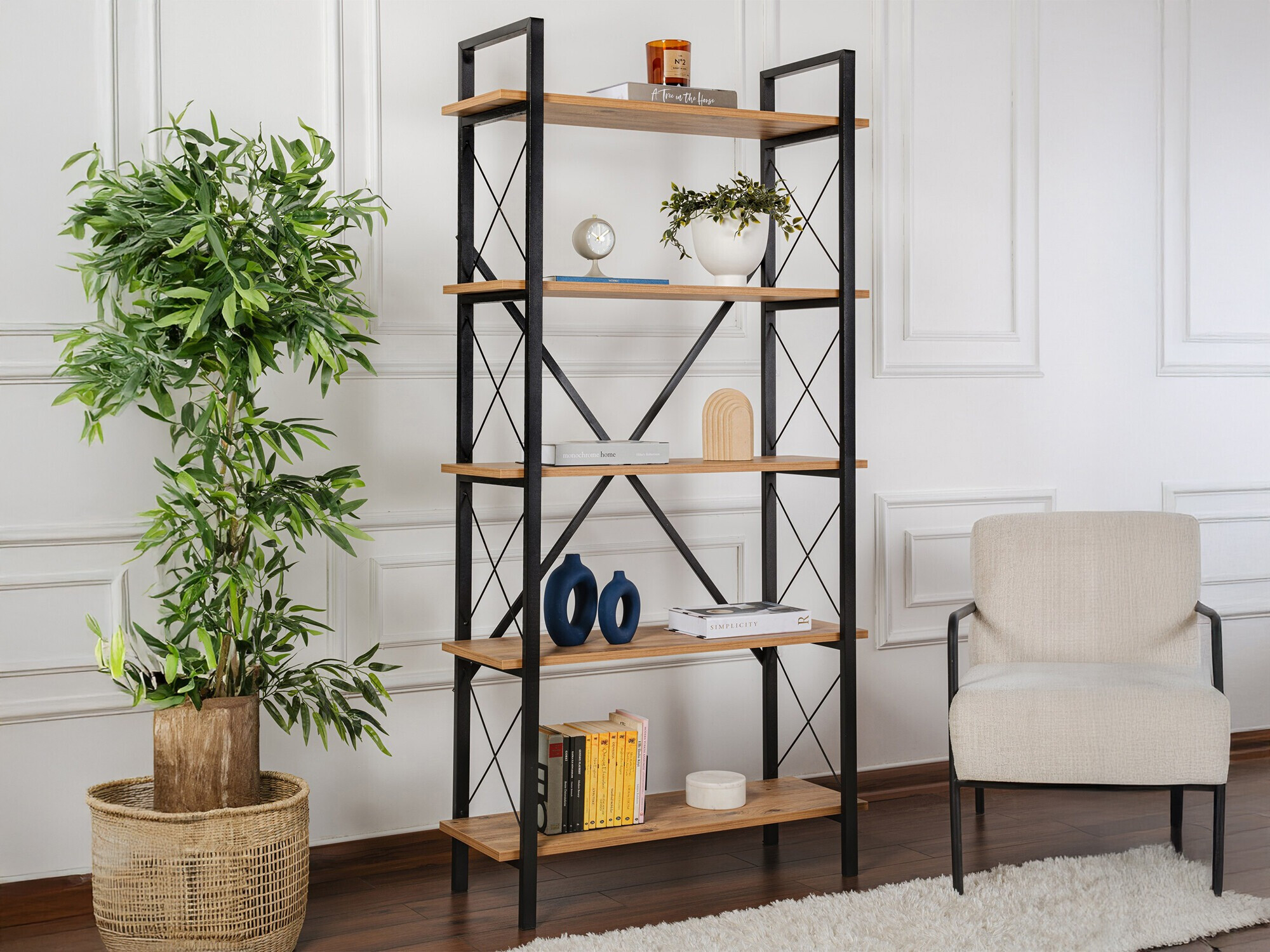 Regal Novato 115 (Bor + Črna)