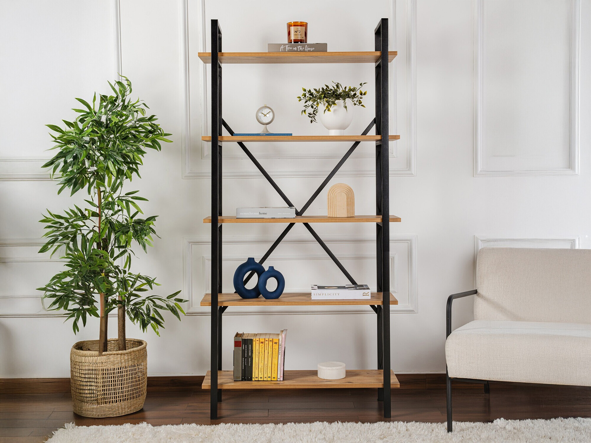 Regal Novato 115 (Bor + Črna)