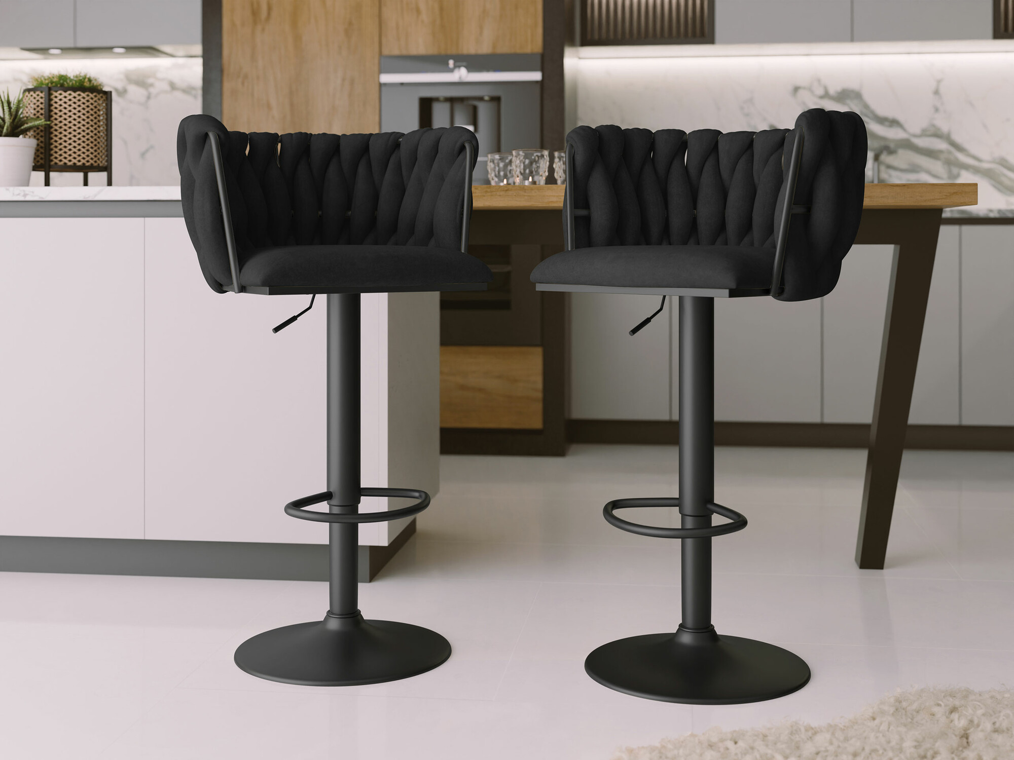 Barski stol Comfivo 435 (Črna)