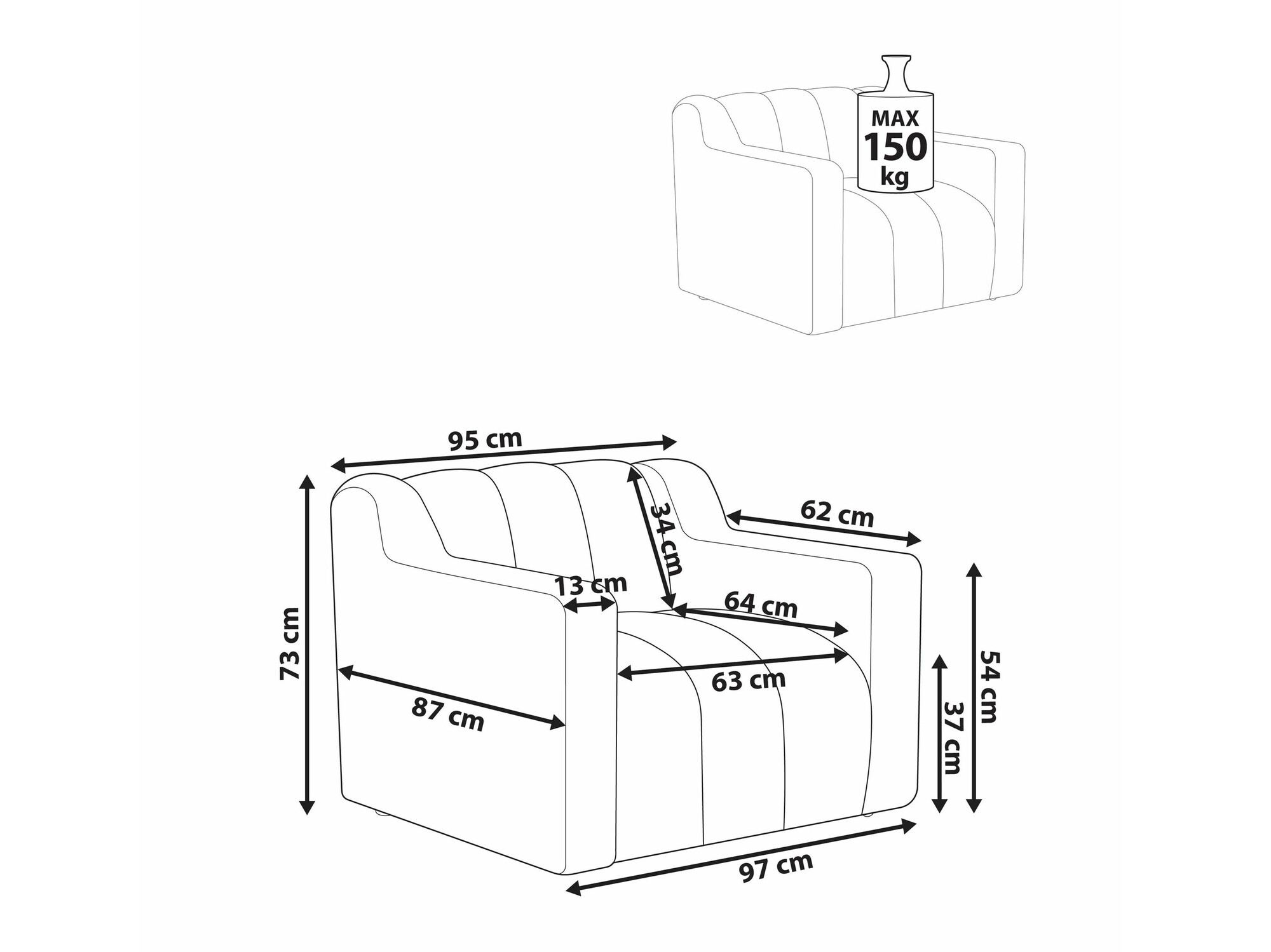 Fotelj Berwyn 2553 (Temno zelena)