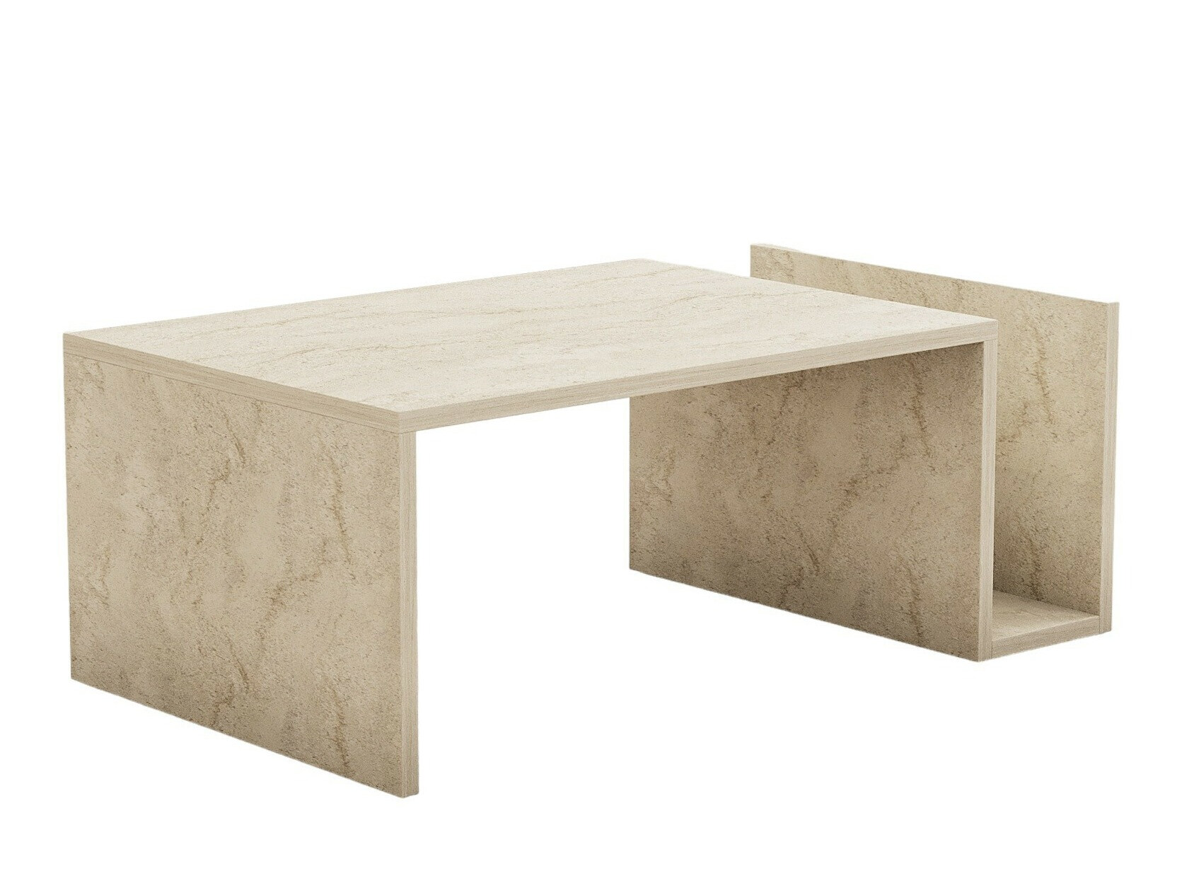 Klubska mizica Kailua 2434 (Svetel travertin)