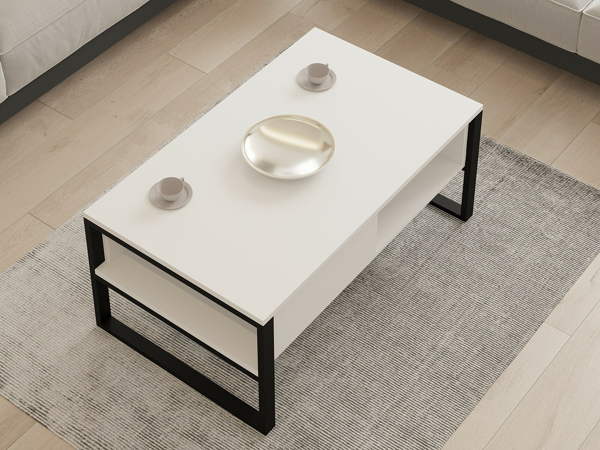 Klubska mizica Kailua 2687 (Bela + Črna)