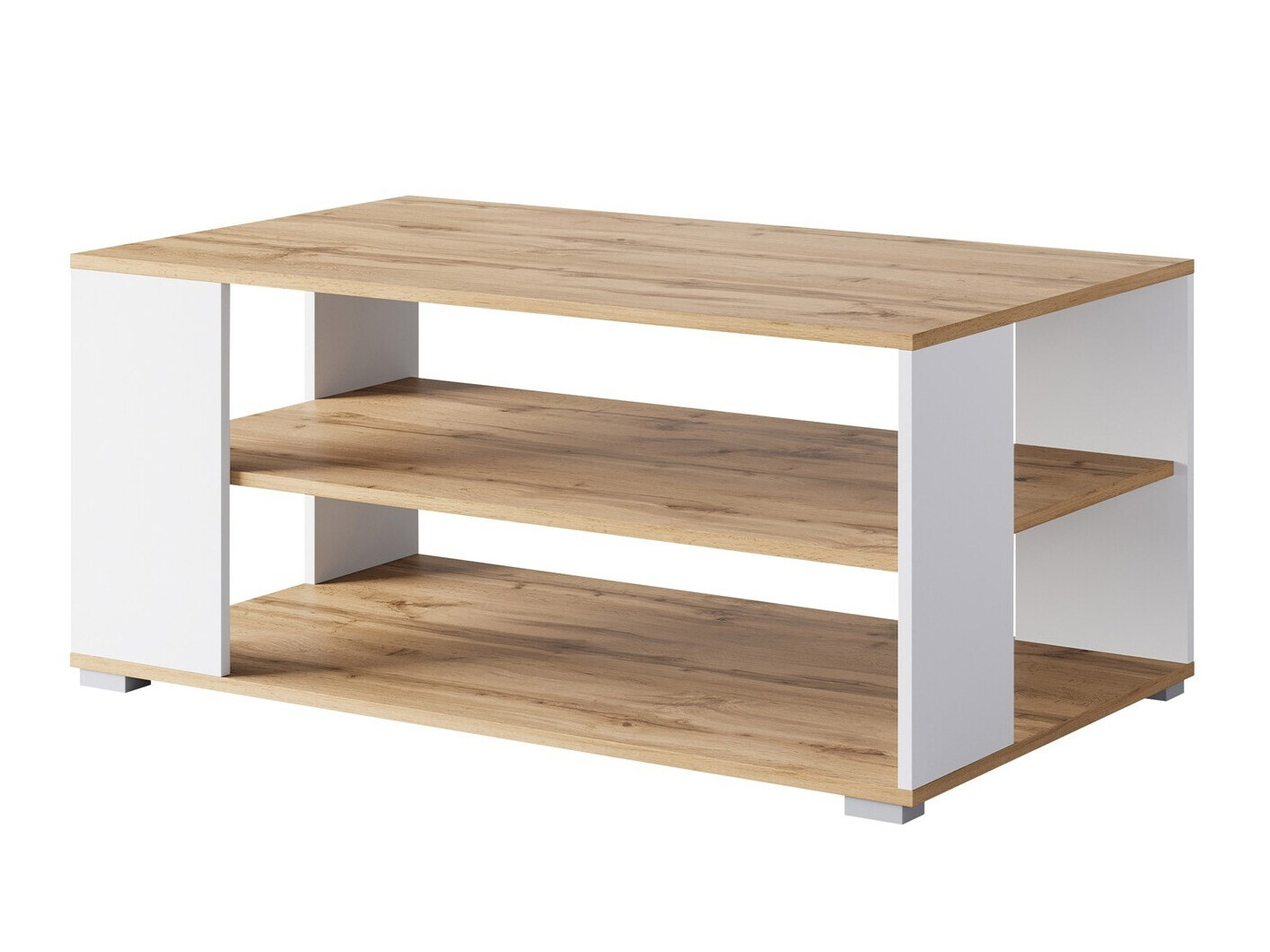 Klubska mizica Sarasota 187 (Wotan hrast + Bela)