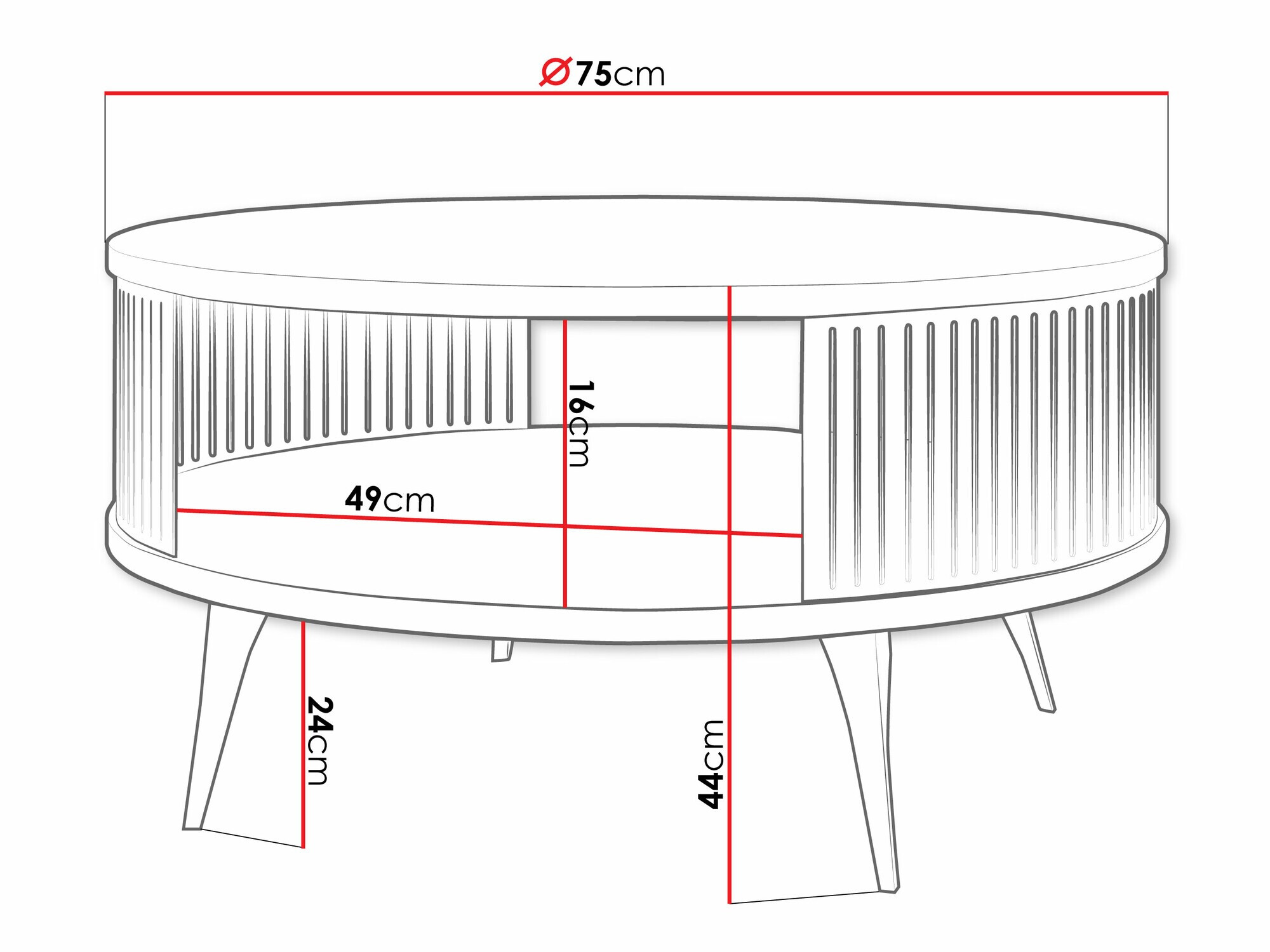 Klubska mizica Sordore 100 (Črna + Kašmir)
