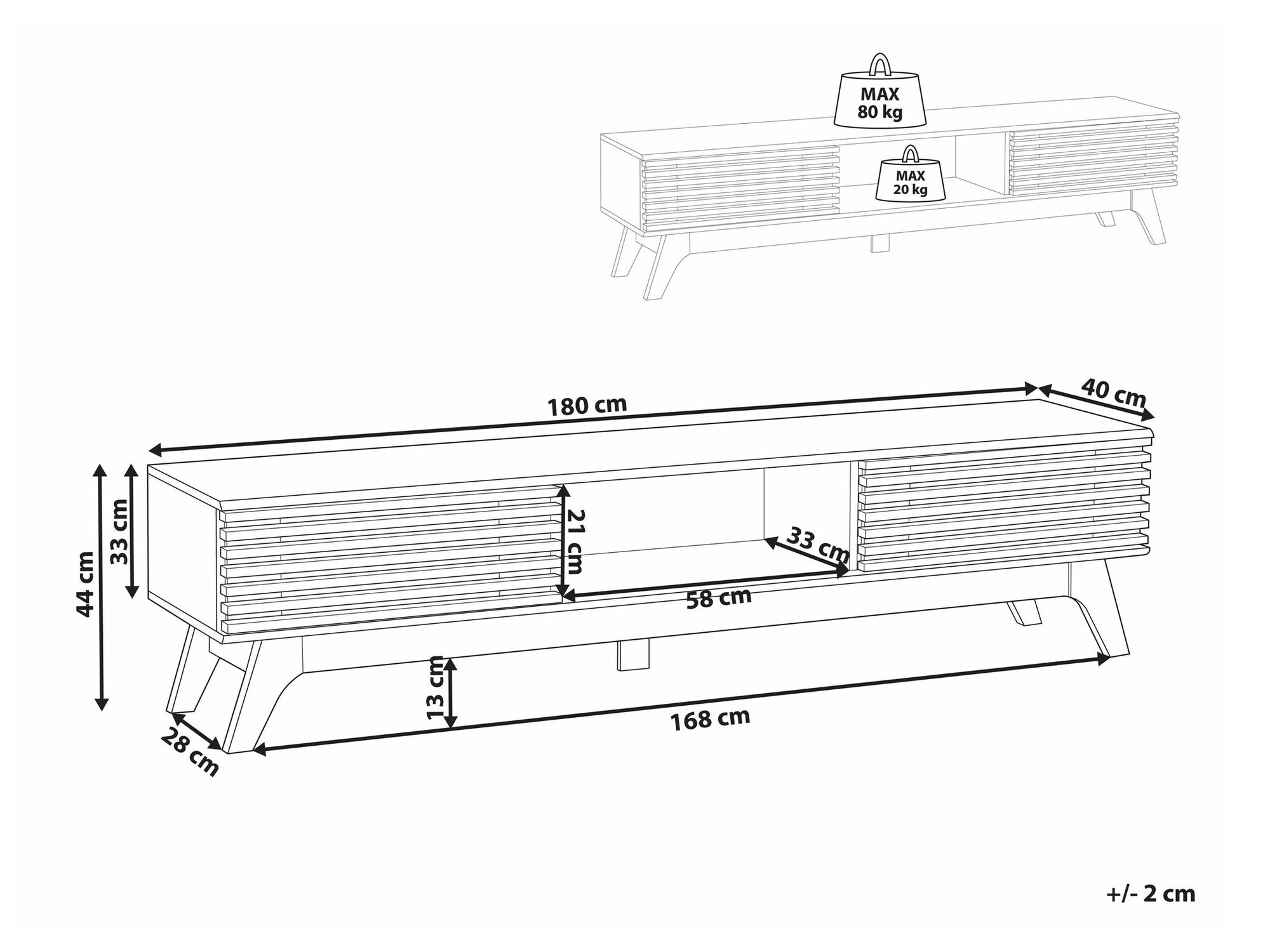 TV-omarica Berwyn 2554 (Rjava)
