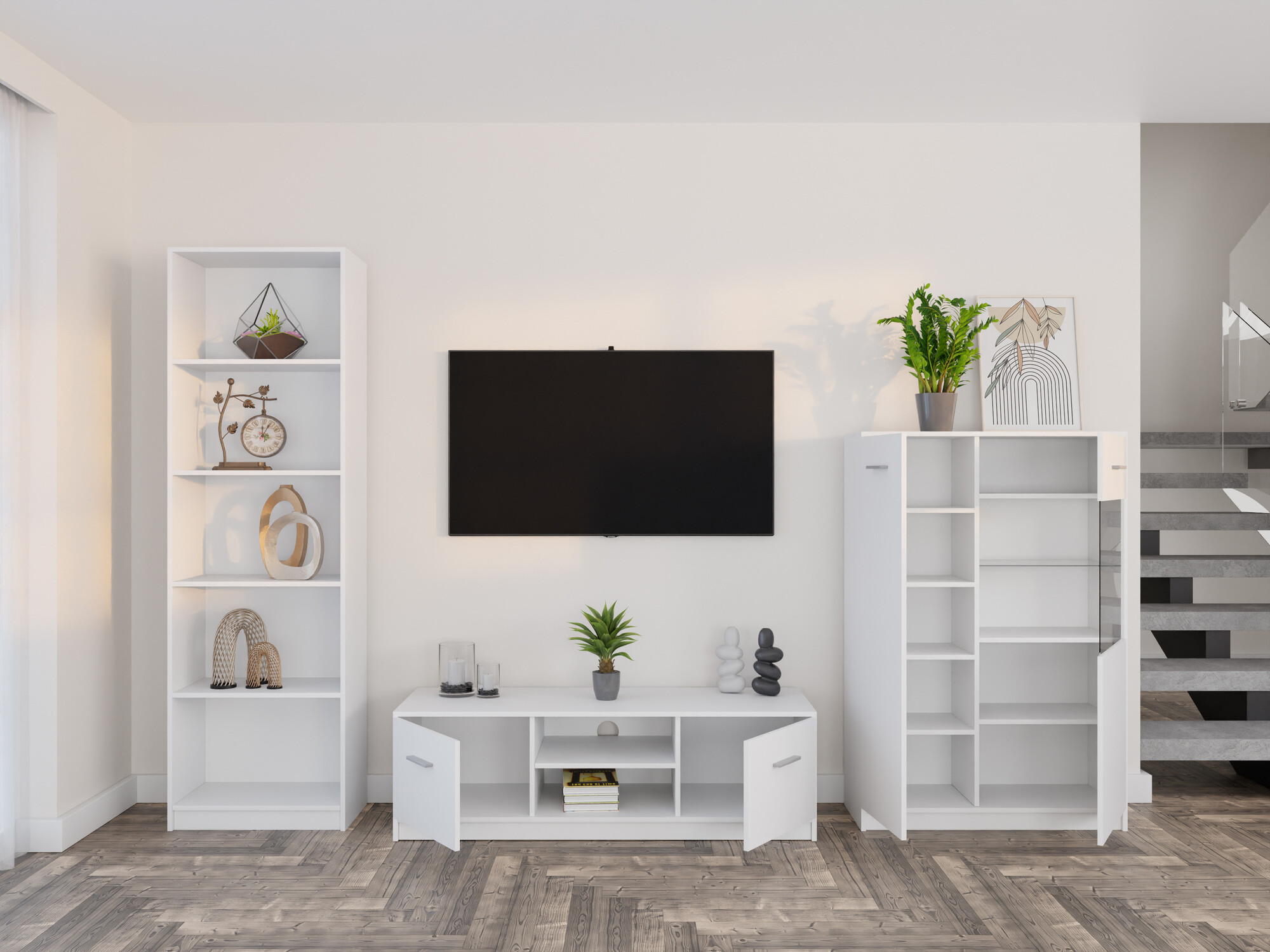 Komplet za dnevno sobo Novsore 164 (Bela)