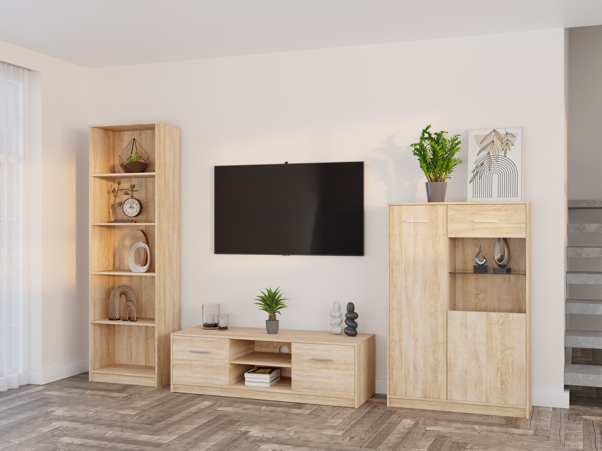 Komplet za dnevno sobo Novsore 164 (Sonoma hrast)