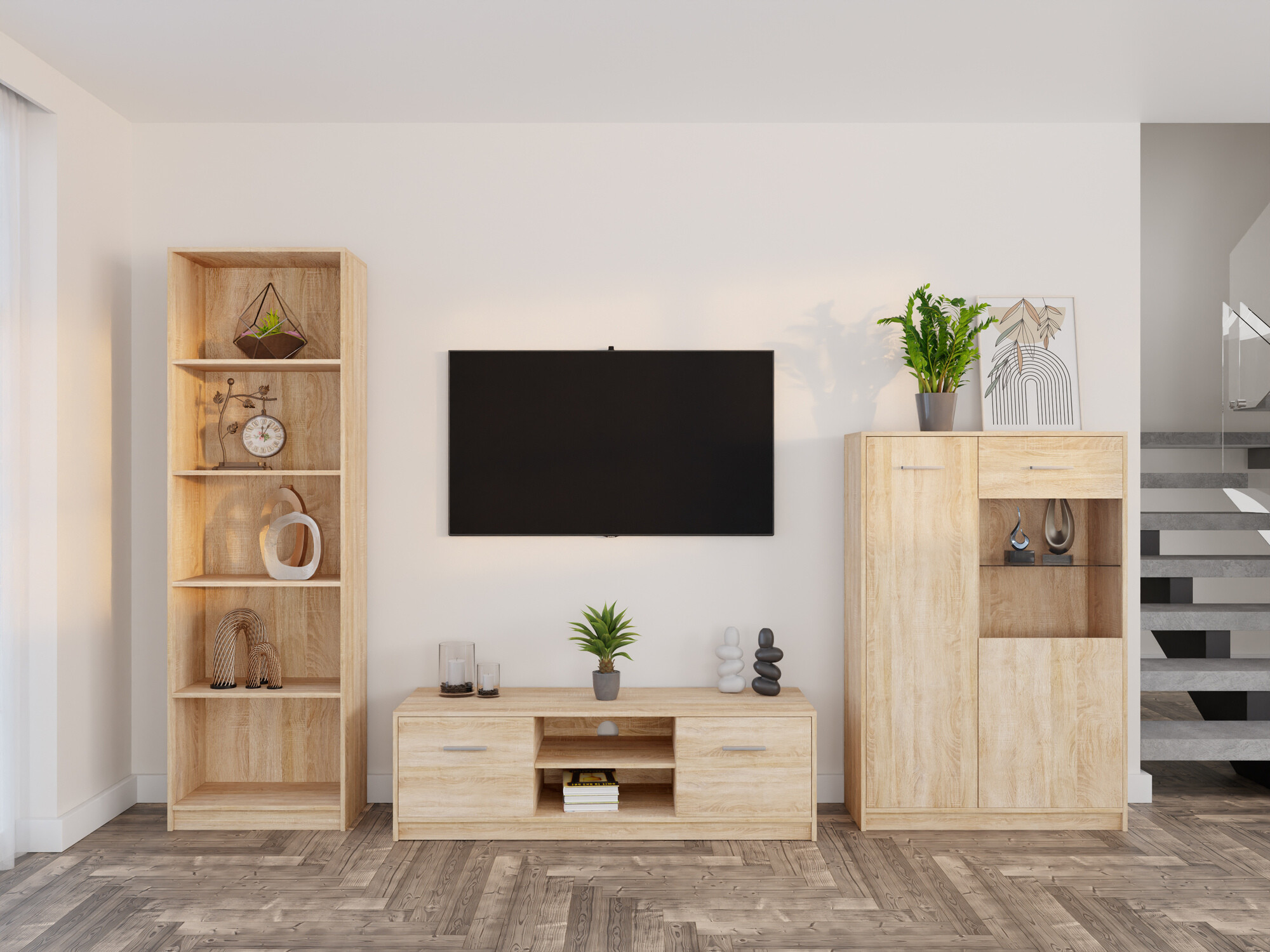 Komplet za dnevno sobo Novsore 164 (Sonoma hrast)