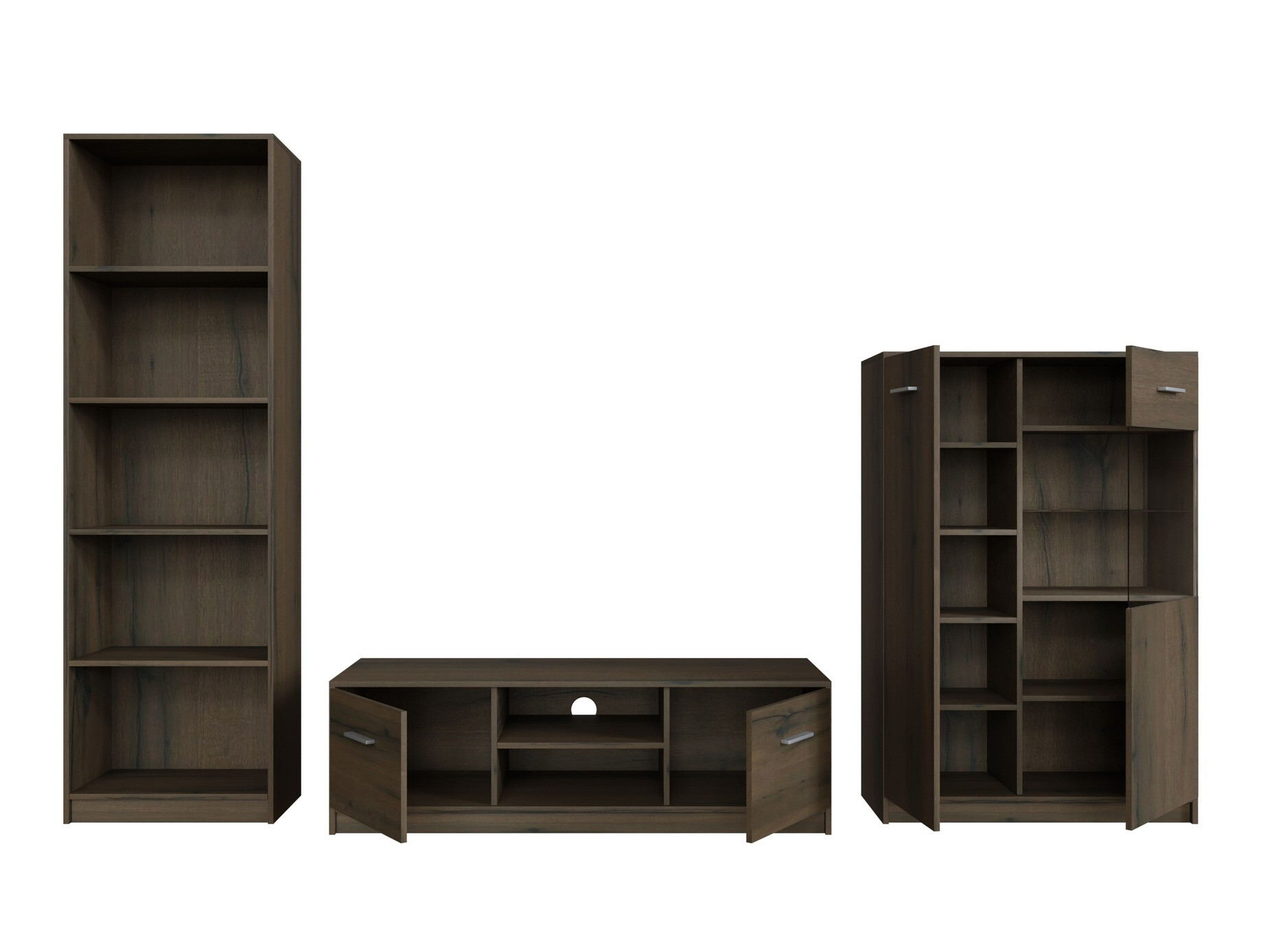 Komplet za dnevno sobo Novsore 164 (Temen hrast)